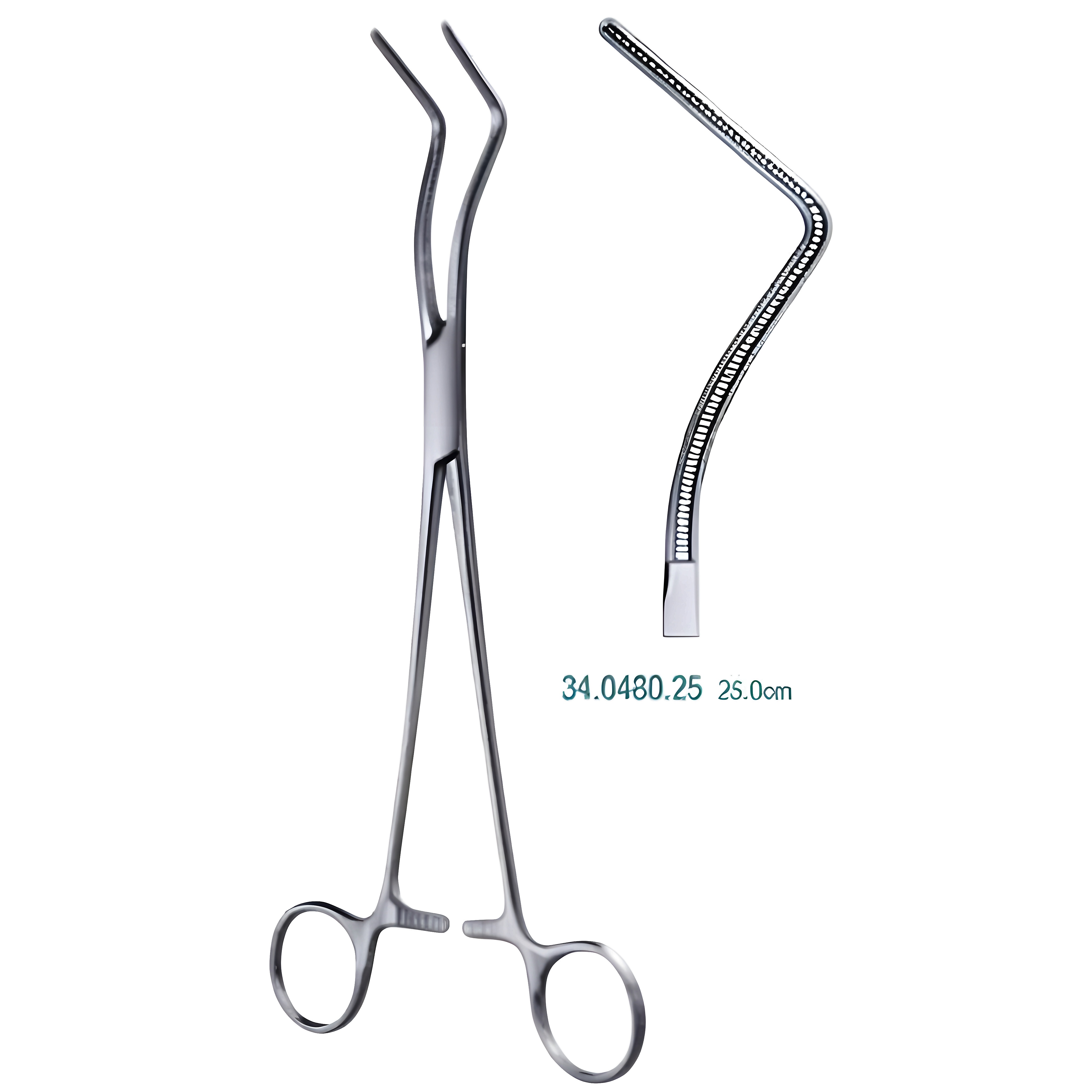 Lees Bronchus Clamp Atrauma angle 25cm