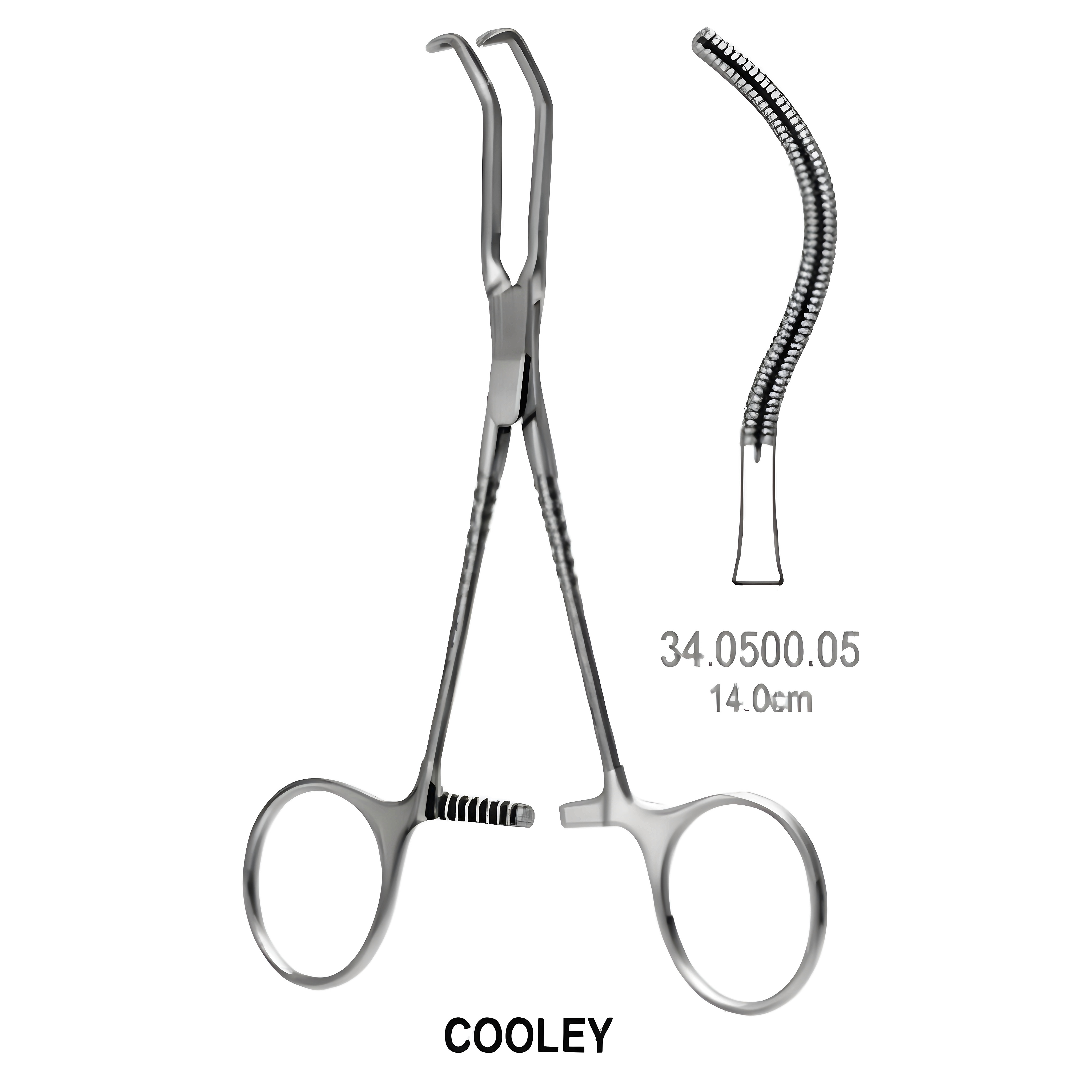 Cooley Neonatal and Pediatric Clamp del. 14cm