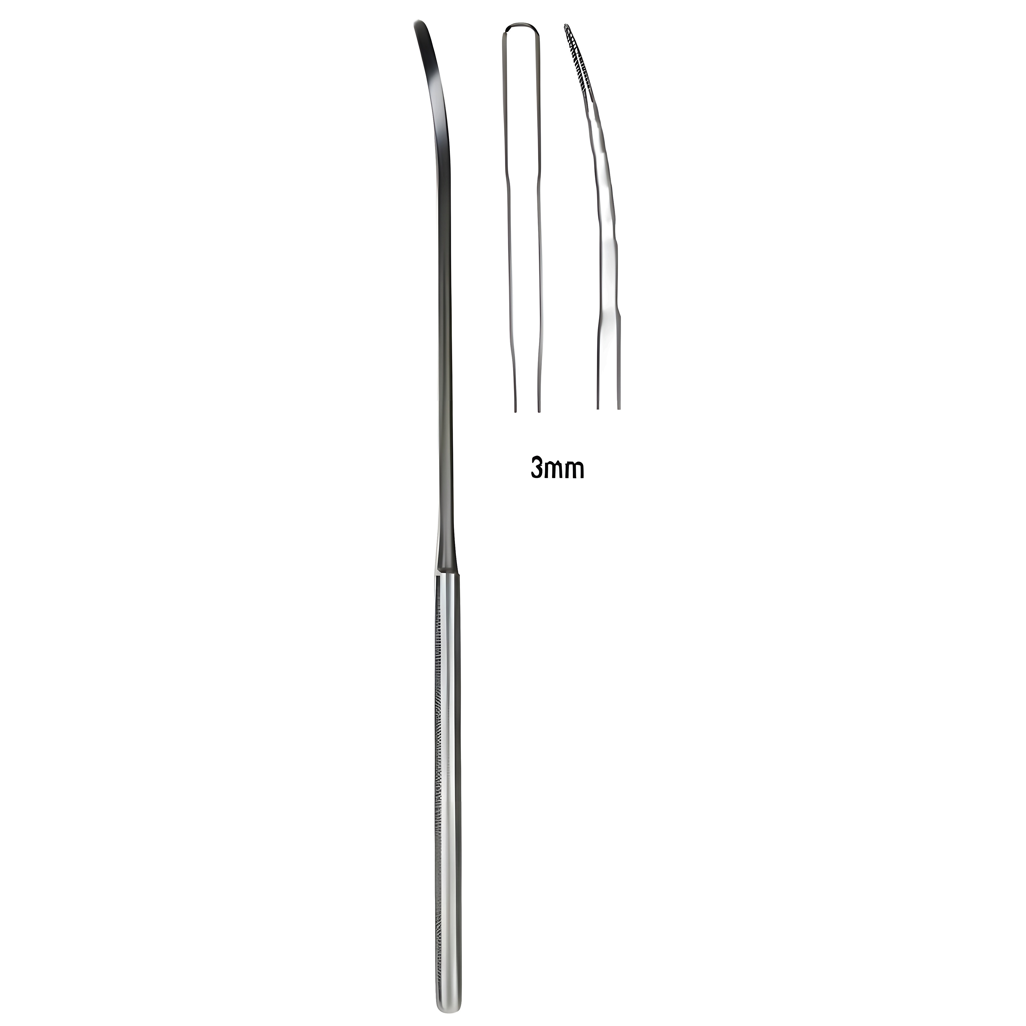 Vascular Spatula S/E 3mm, blunt 18.5cm