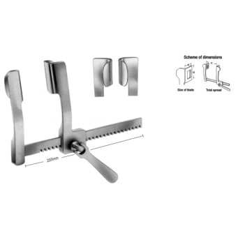 Cooley Rib Spreader 32x50x190mm, Alum.