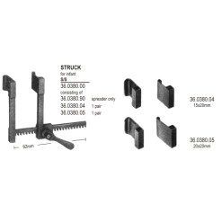 Struck Rib Spreader infant compl. 70x64x92mm
