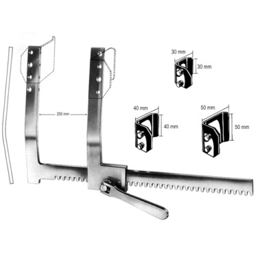 Finochietto Rib Spreader w/3 pair blades 15cm