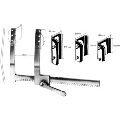 Finochietto Rib Spreader w/3 pair blades 25cm