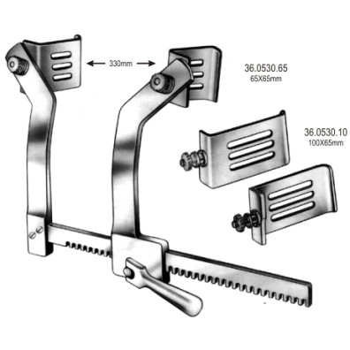 Braastad Thoracic Retractor Alum. for Adults 330mm