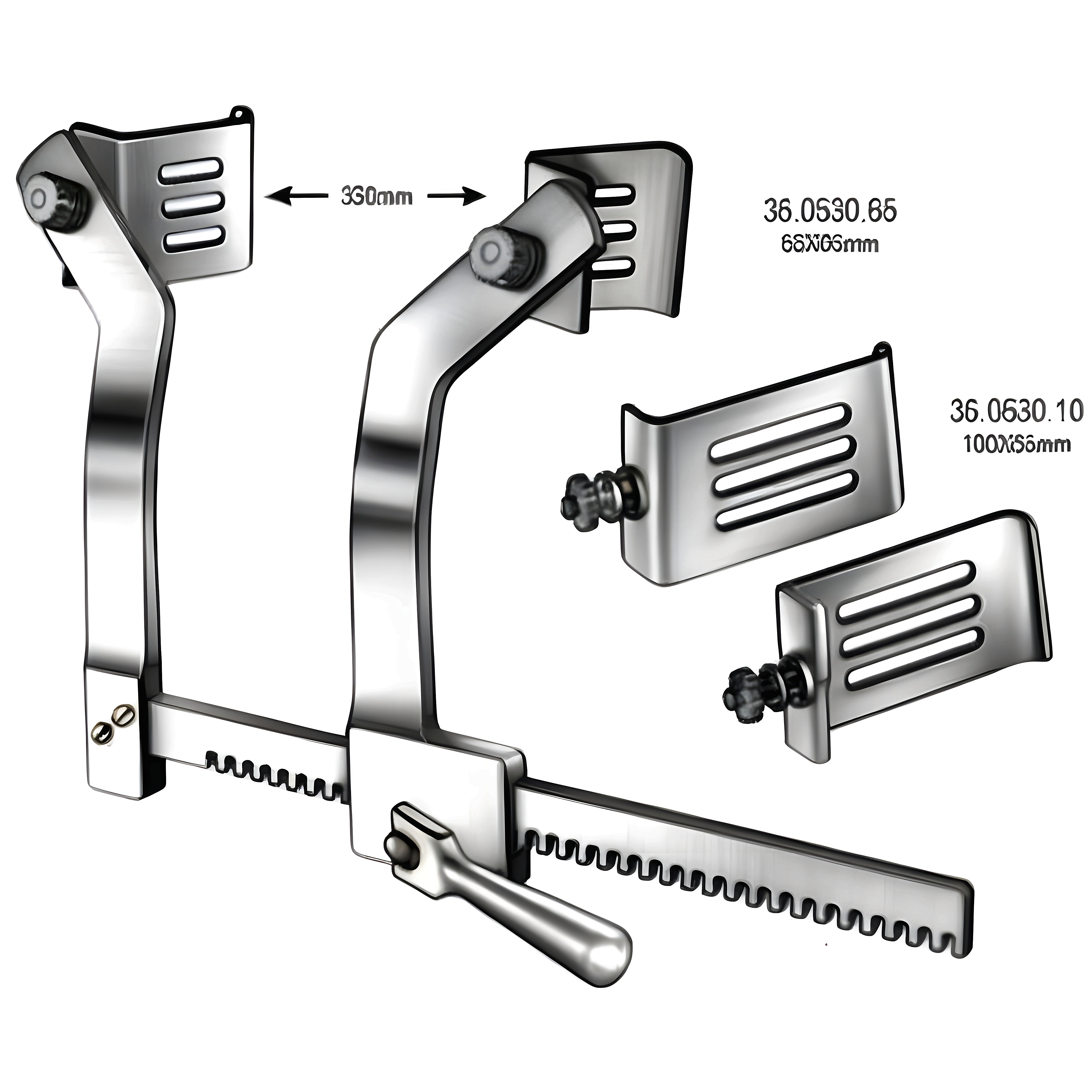 Braastad Thoracic Retractor Alum. for Adults 330mm