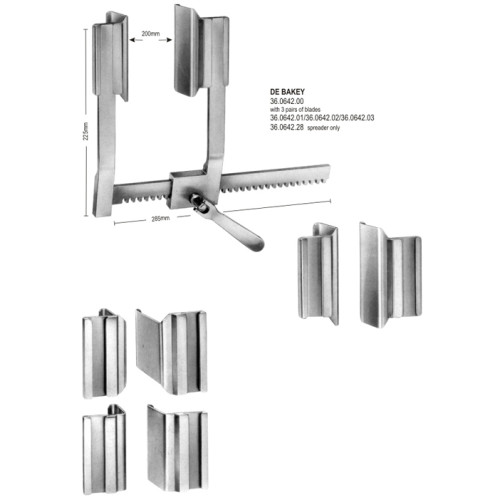 DeBakey Rib Spreader complete 200x225x285mm