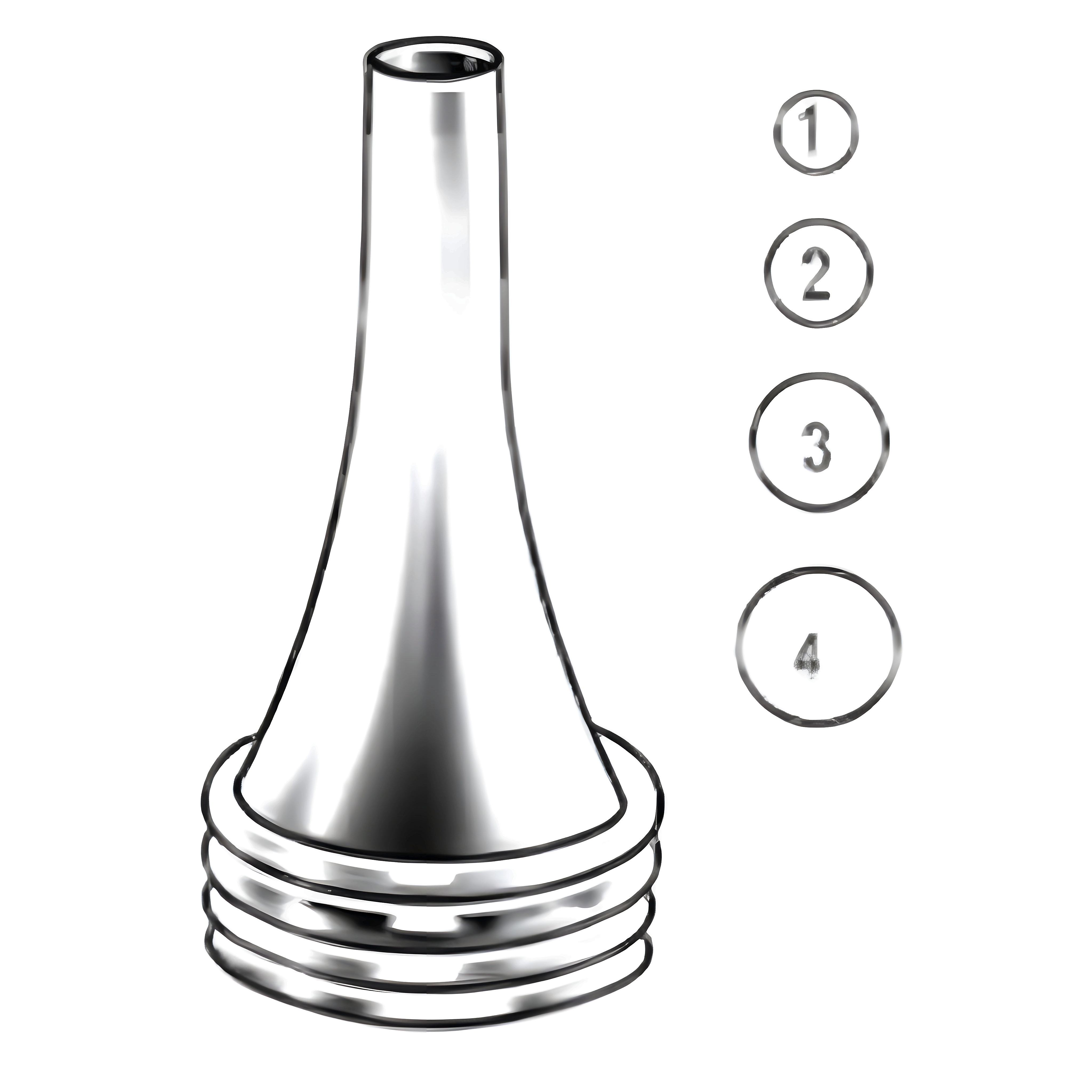 Politzer Ear Speculum 3mm~6.5mm set/4