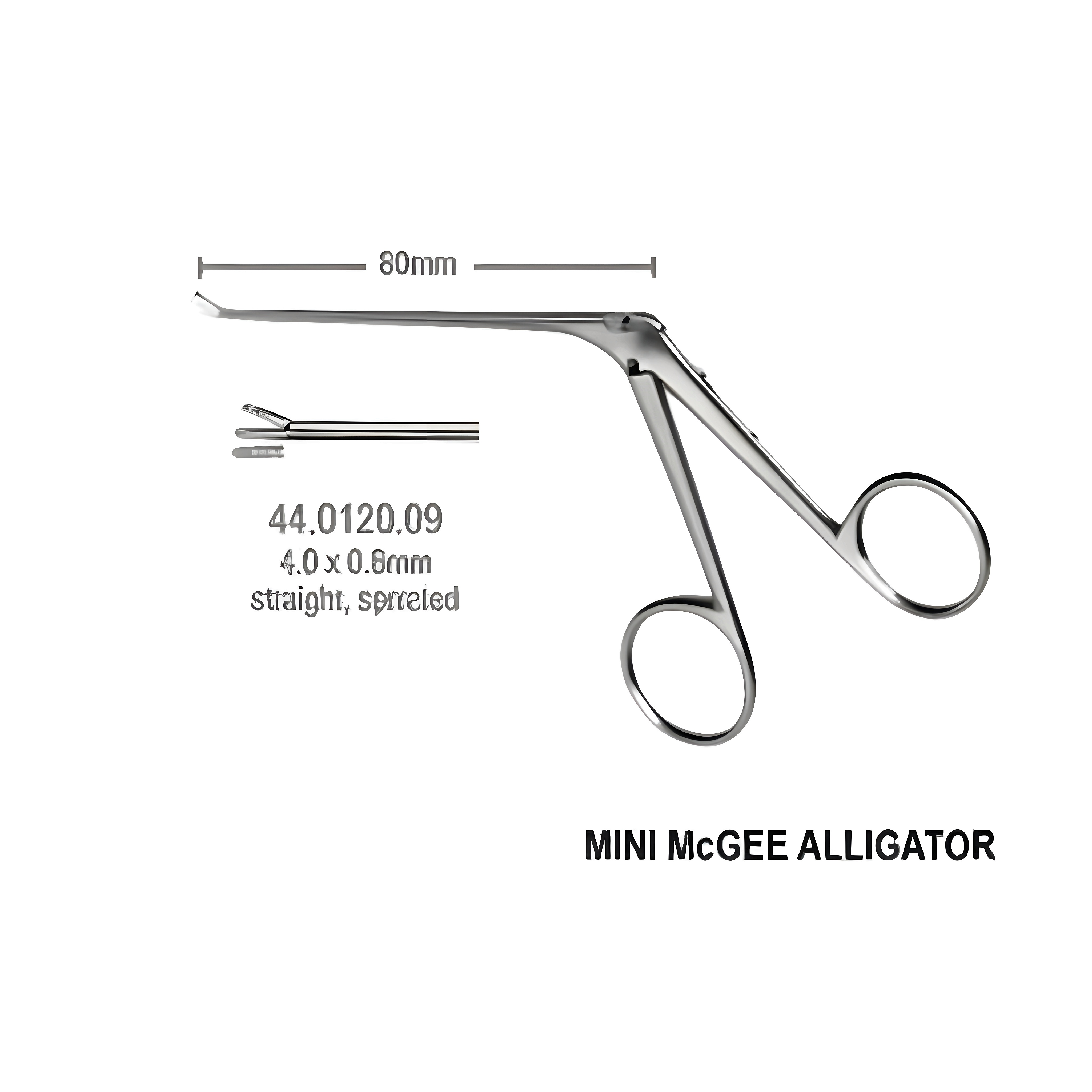 Micro Ear Fcps serr str 4.0x0.6mm, 8.5cm