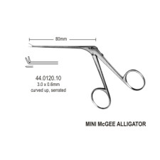 Micro Ear Fcps serr upward 3.0x0.6mm, 8.5cm