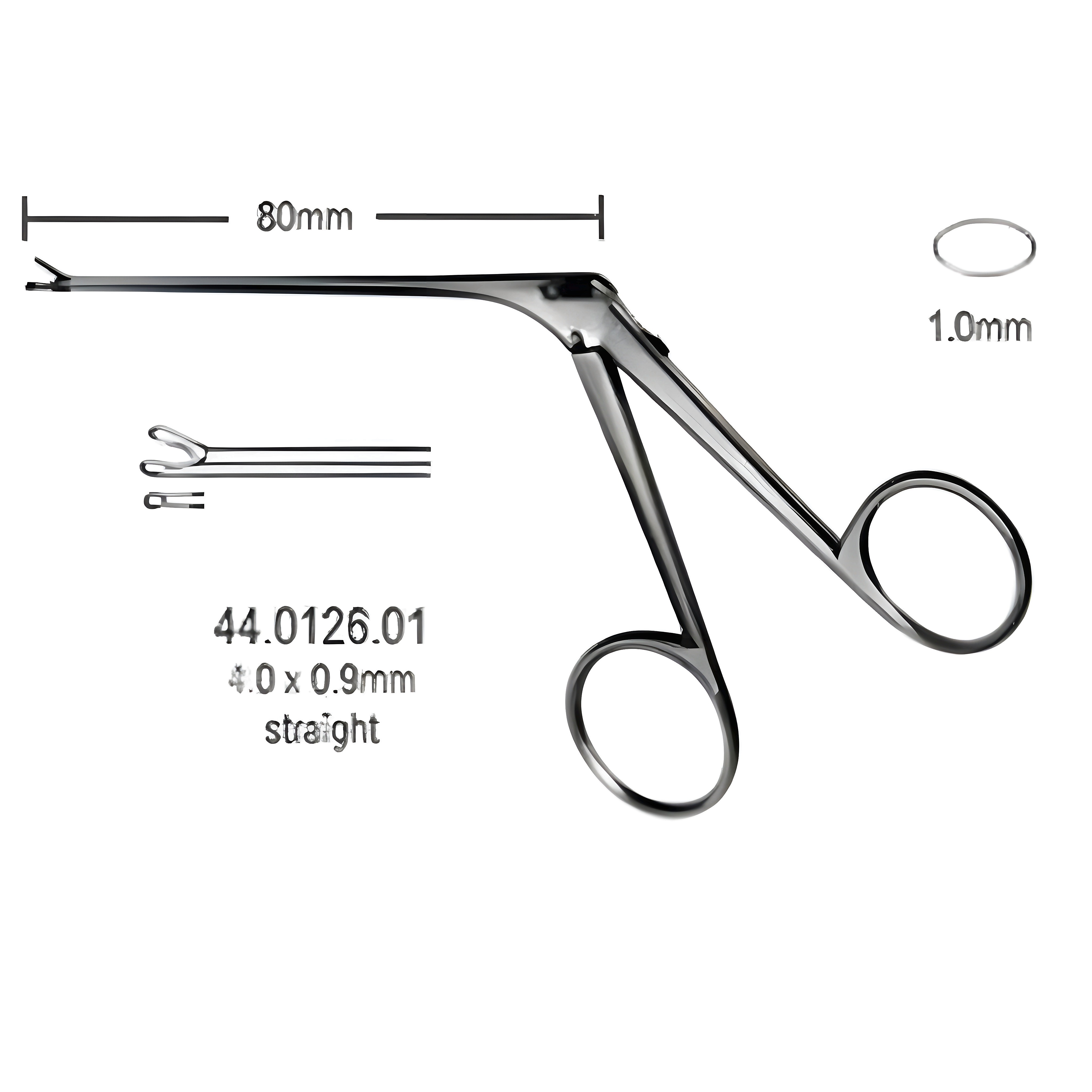 Micro cup shaped Fcps str 4.0x0.9mm, 8cm
