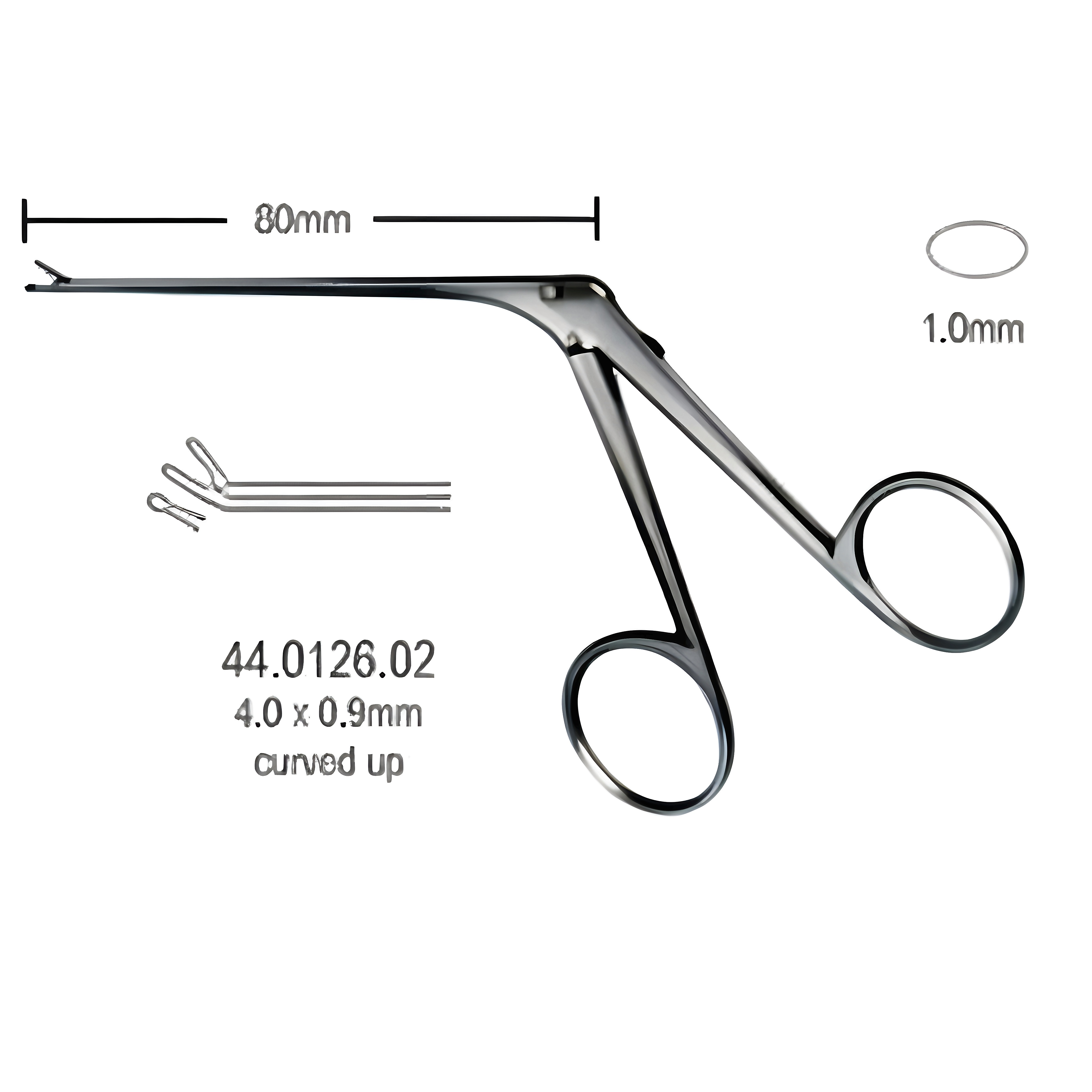 Micro cup shaped Fcps upward 4.0x0.9mm, 8cm