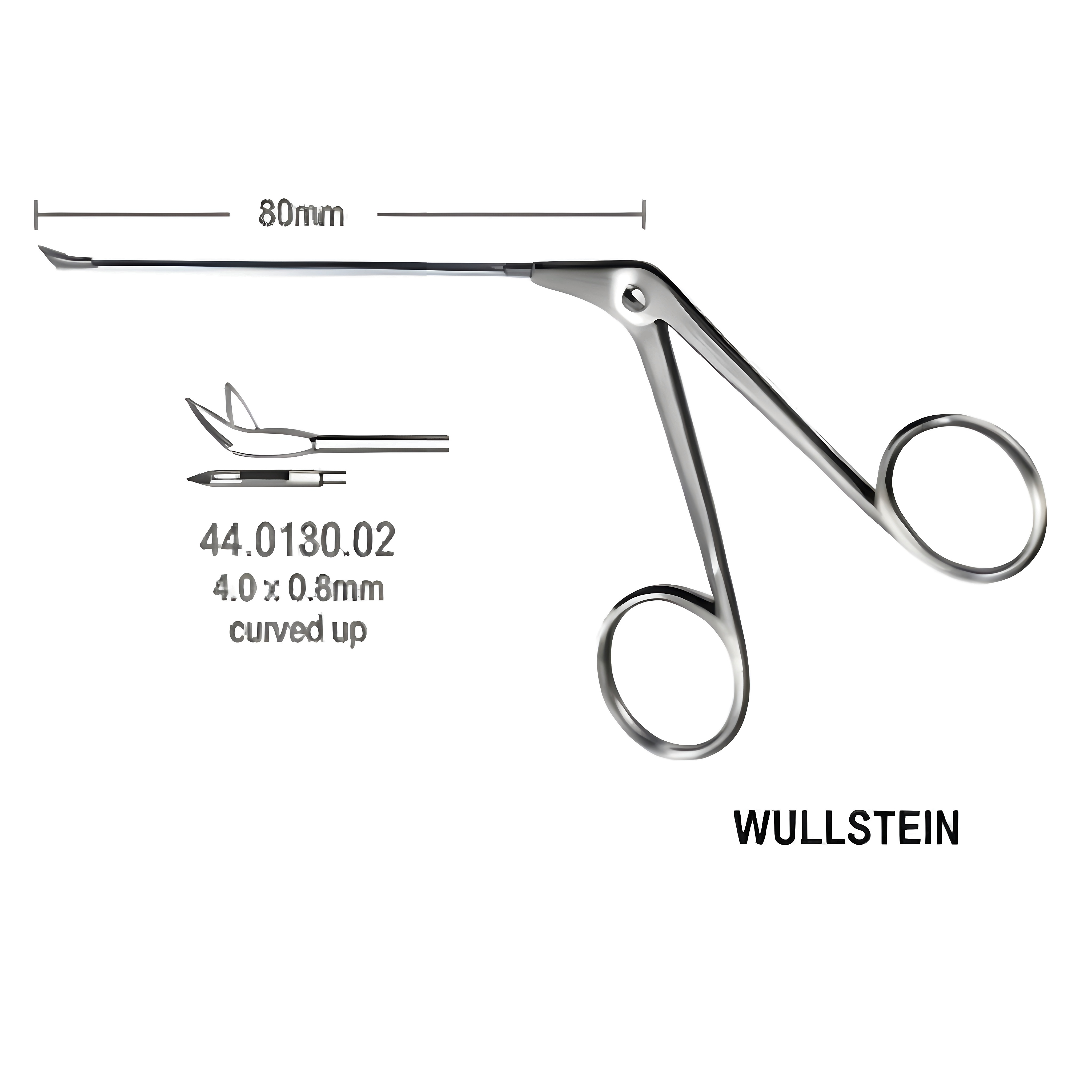 Wullstein Micro Mini Scissors agled upward, 8cm