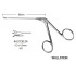 Wullstein Micro Scissors agled left, 8cm