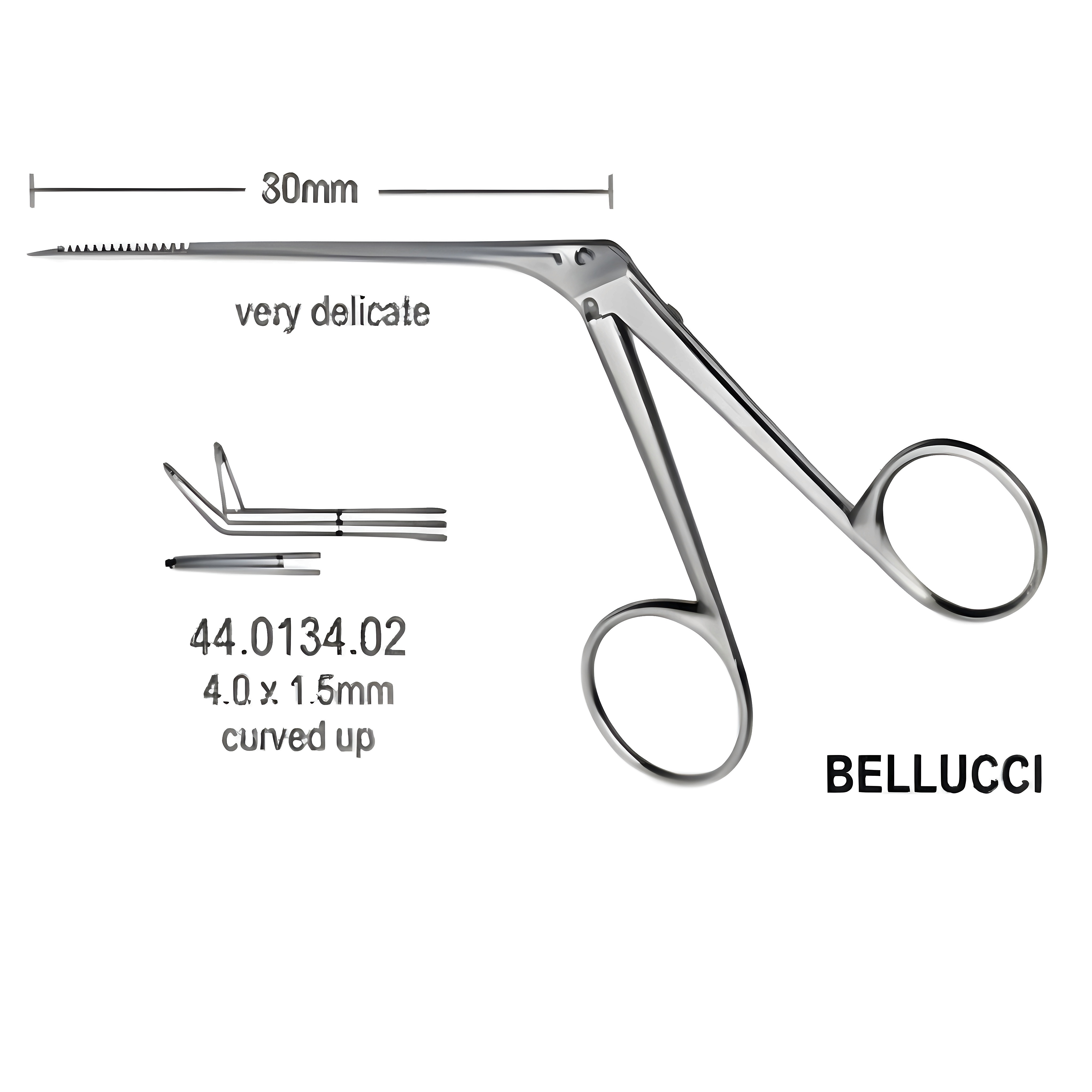 Bellucci Micro Mini Ear Scissors 4x1.5mm, 8cm