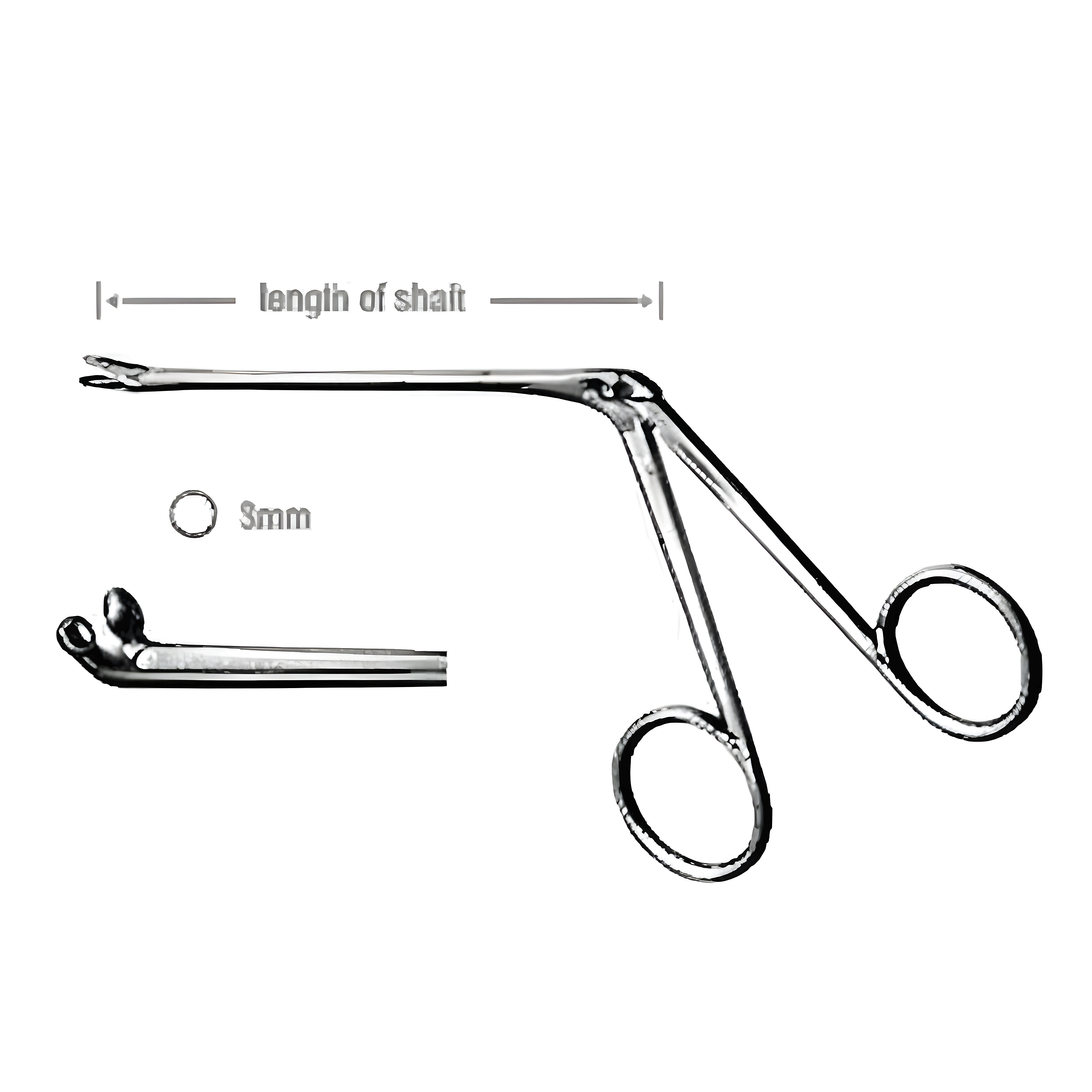 Hartmann Ear Fcps Cup Jaws up ward 3mm, 8.5cm