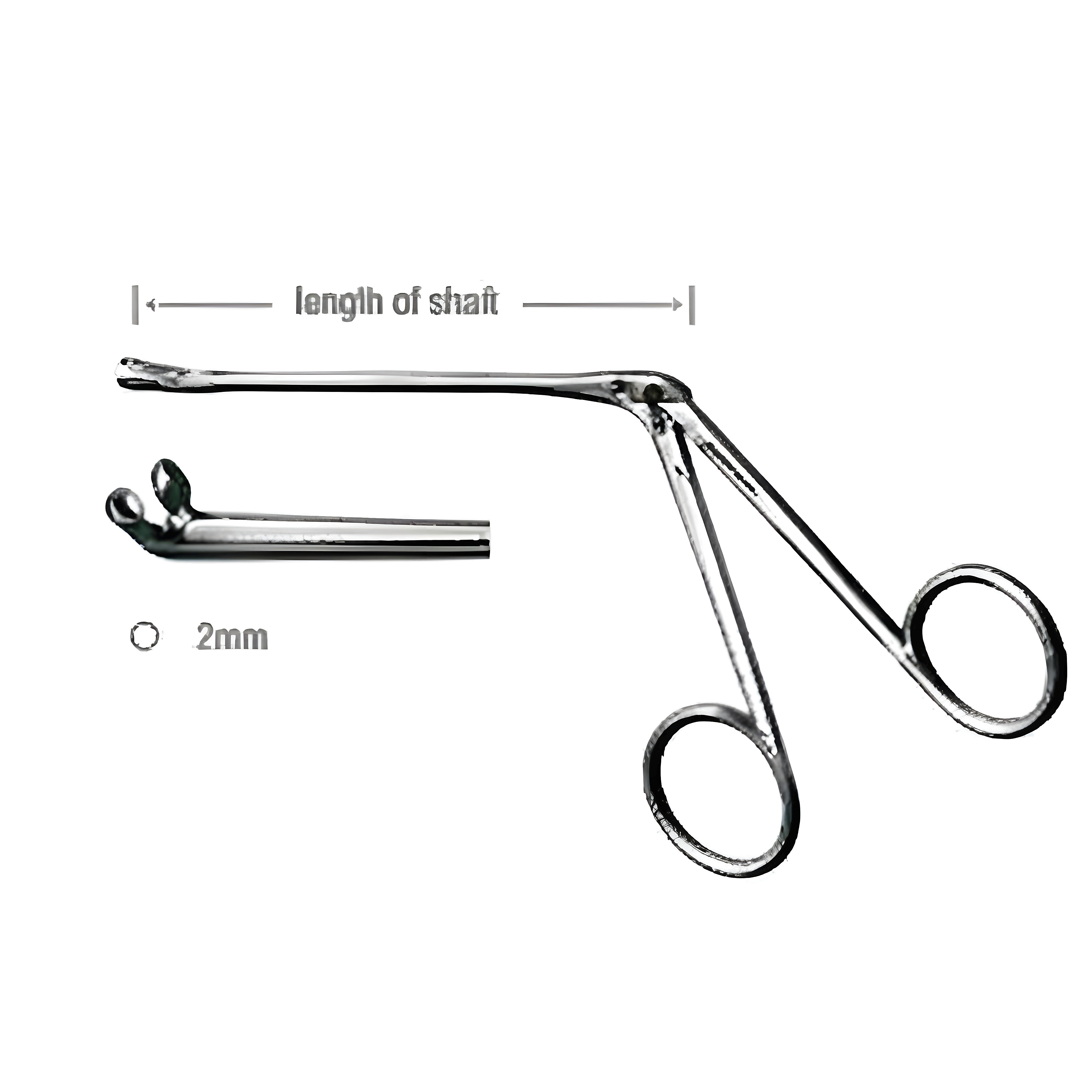 Hartmann Ear Fcps Cup Jaws up ward 2mm, 8.5cm