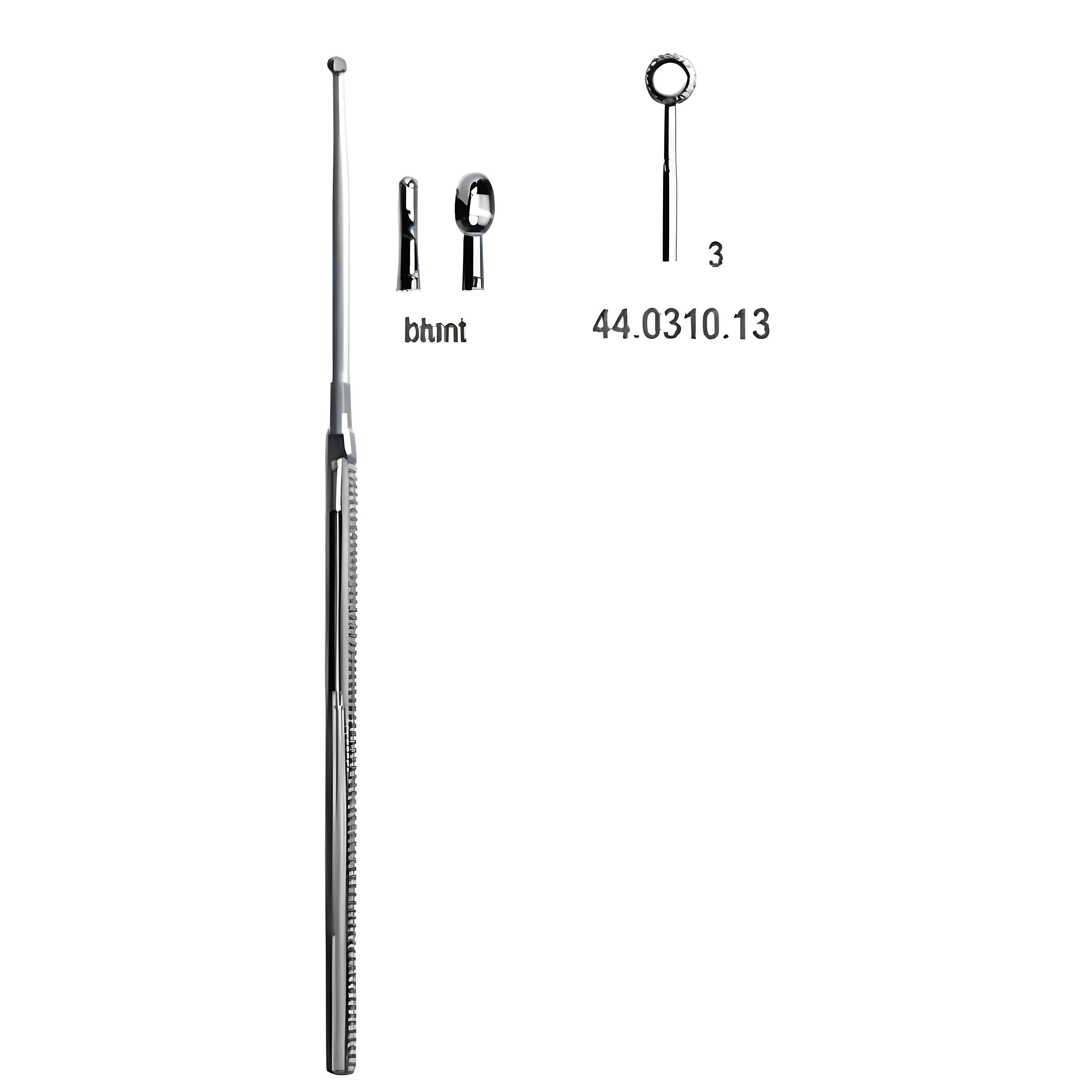 Buck Ear Curette str blunt, 3, 16.5cm