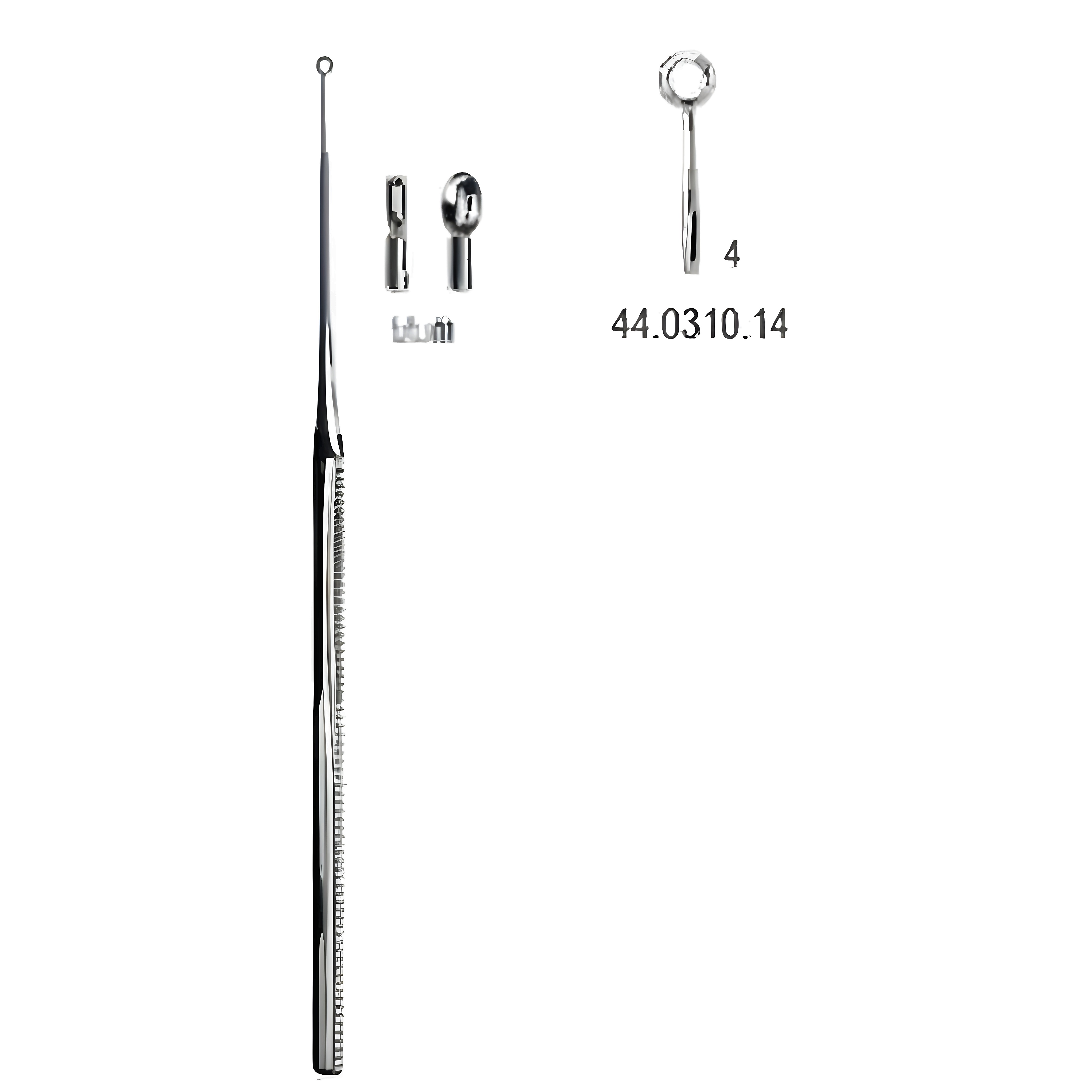 Buck Ear Curette str blunt, 4, 16.5cm