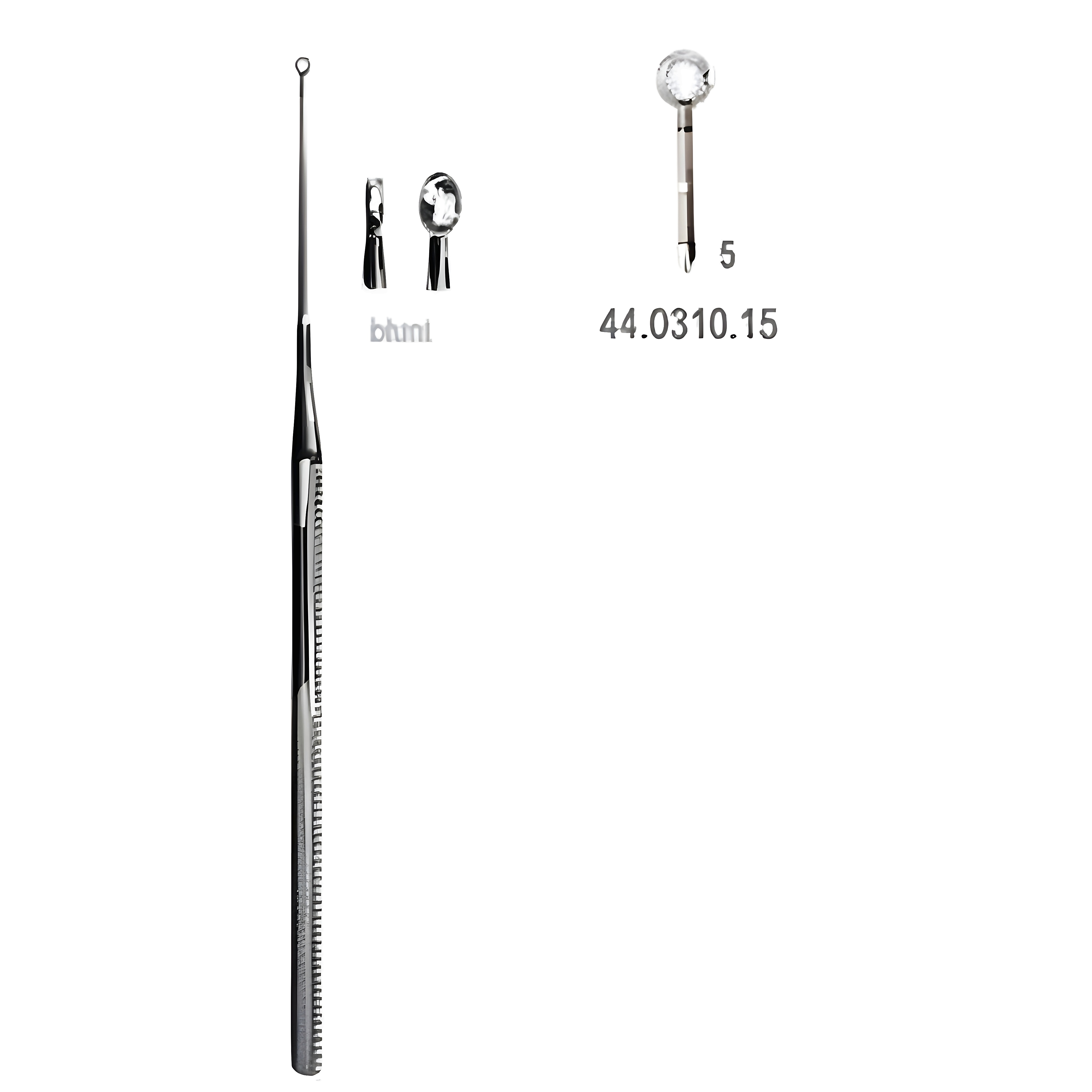 Buck Ear Curette str blunt, 5, 16.5cm