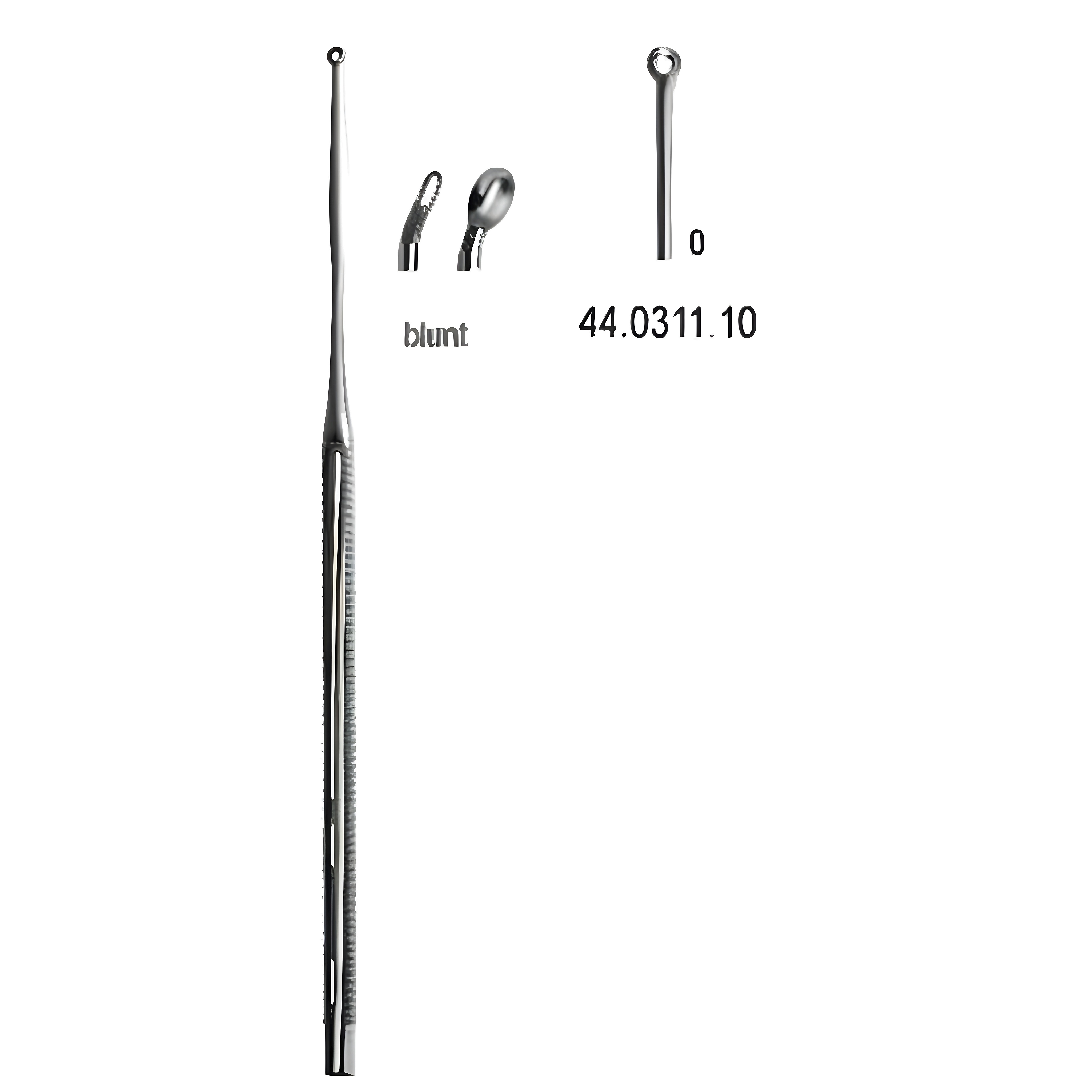 Buck Ear Curette cvd blunt, 0, 16.5cm