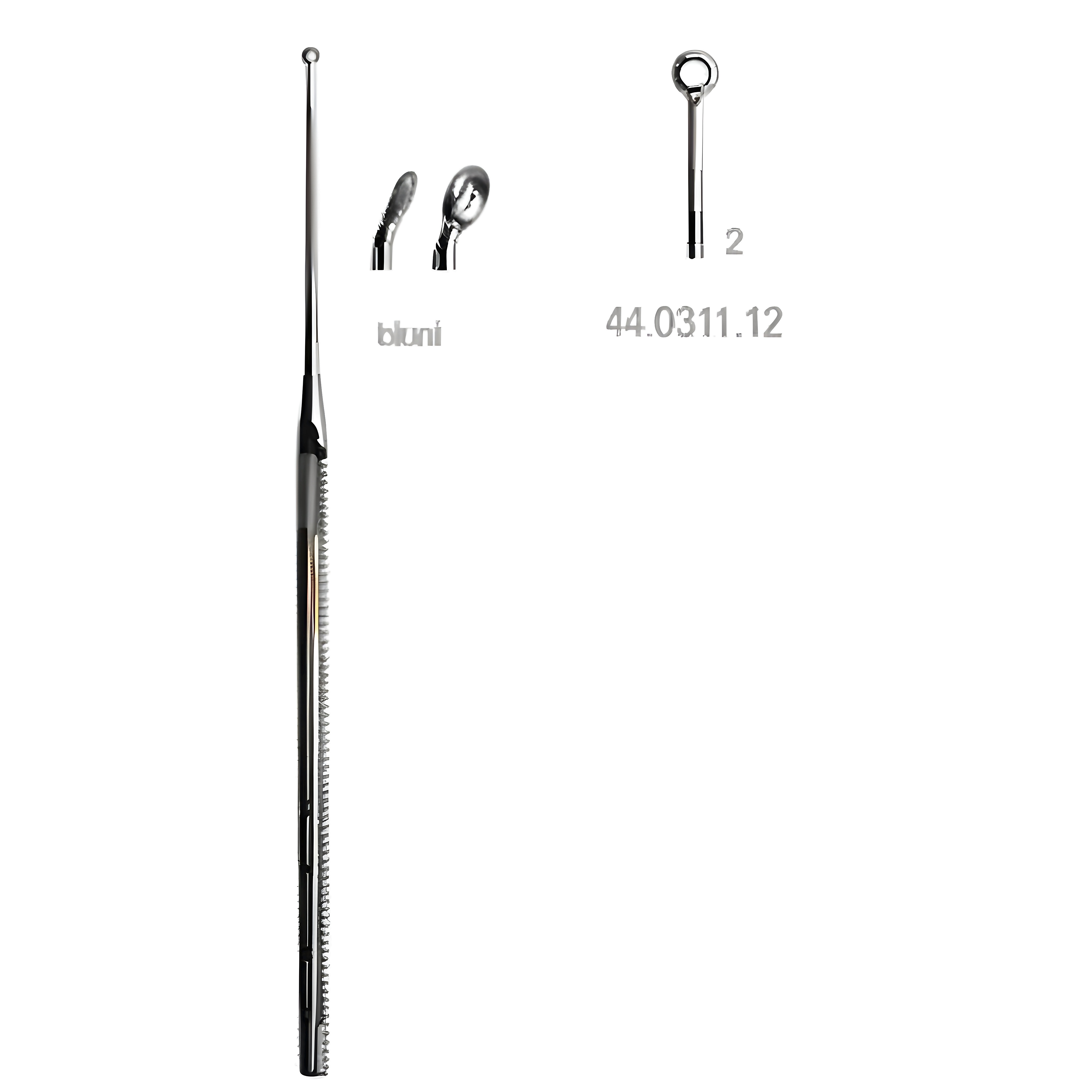 Buck Ear Curette cvd blunt, 2, 16.5cm