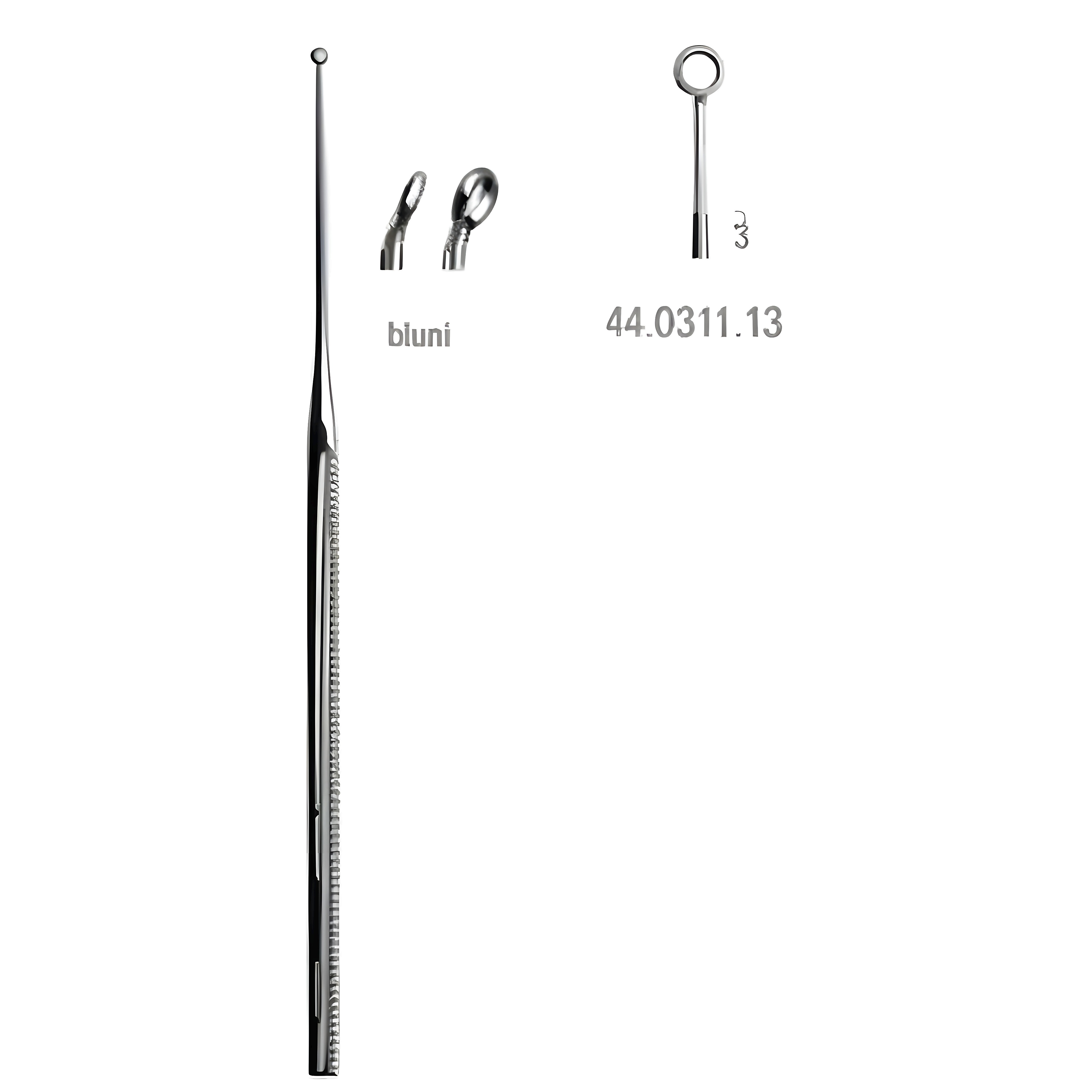 Buck Ear Curette cvd blunt, 3, 16.5cm