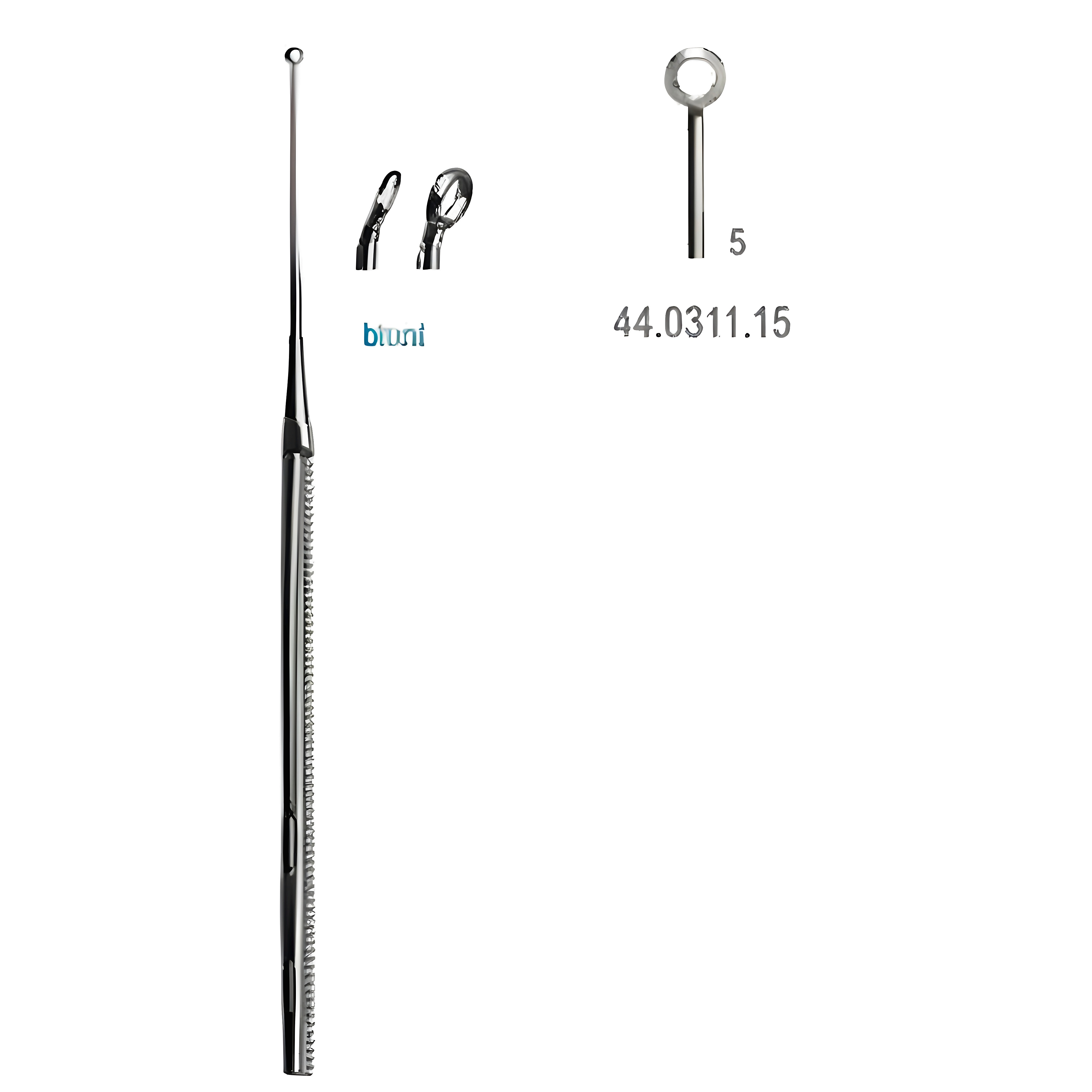 Buck Ear Curette cvd blunt, 5, 16.5cm