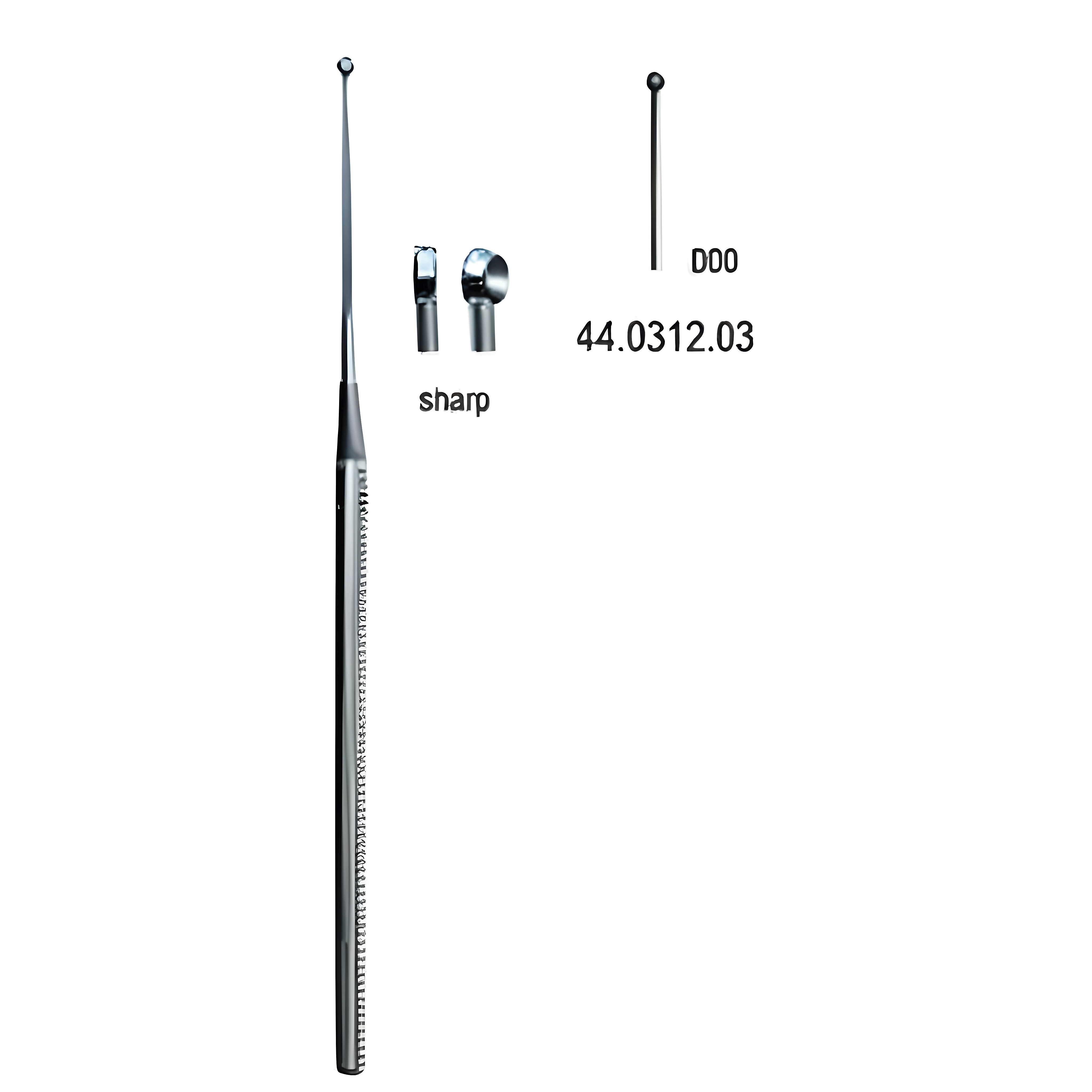 Buck Ear Curette Sharp Fig.000, 16.5cm