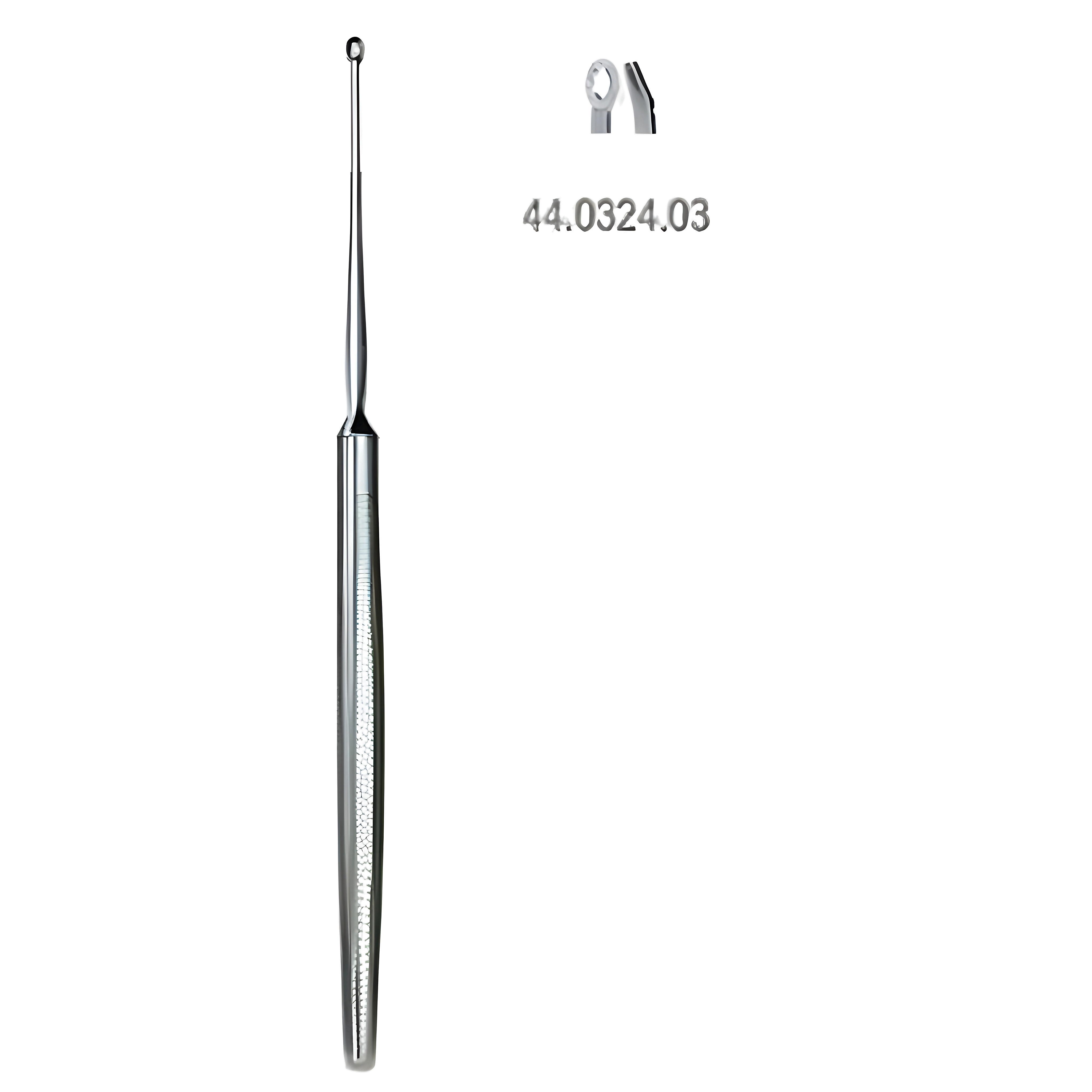 Shapleigh Ear Curette angled 1.5mm, 13cm