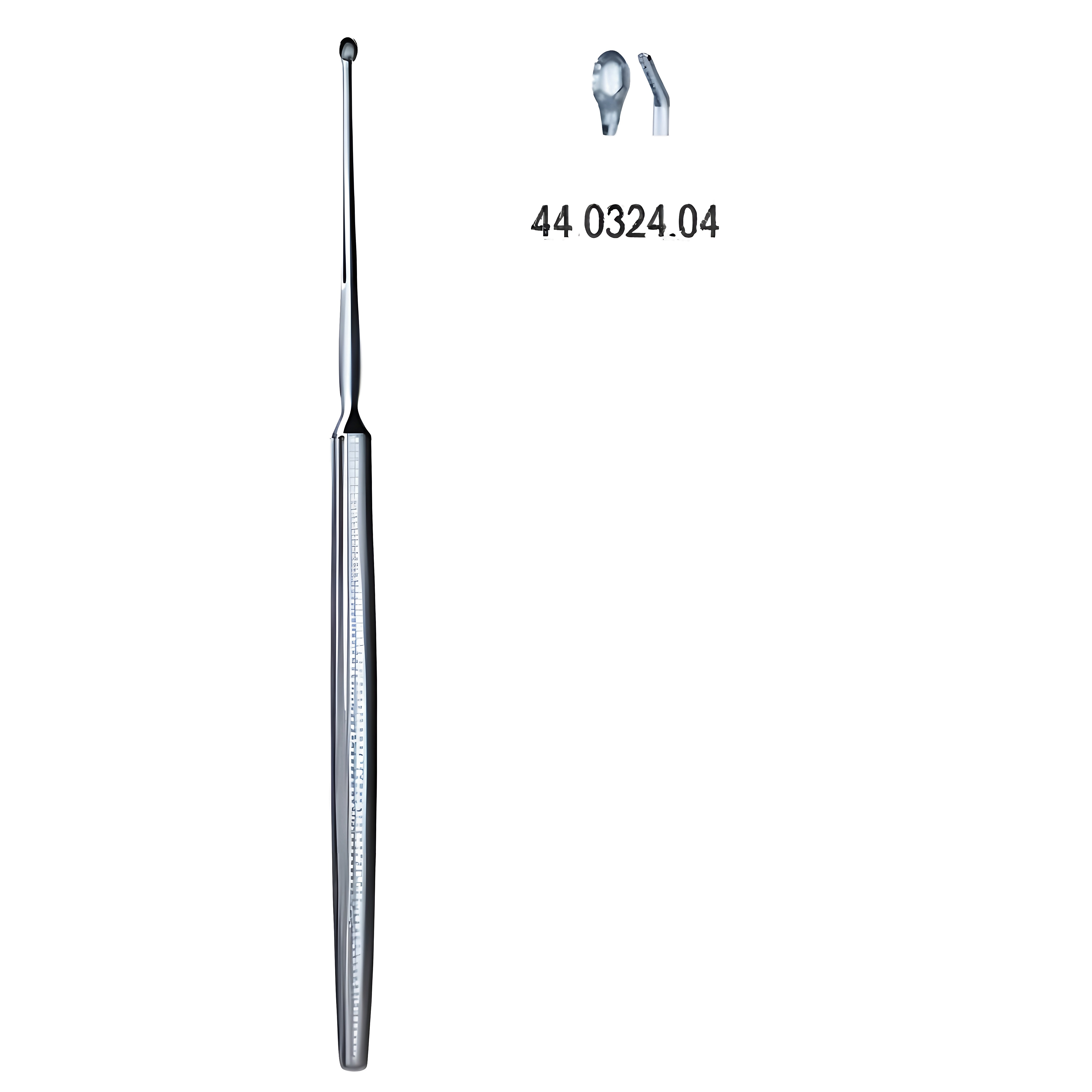 Shapleigh Ear Curette angled 2mm, 13cm