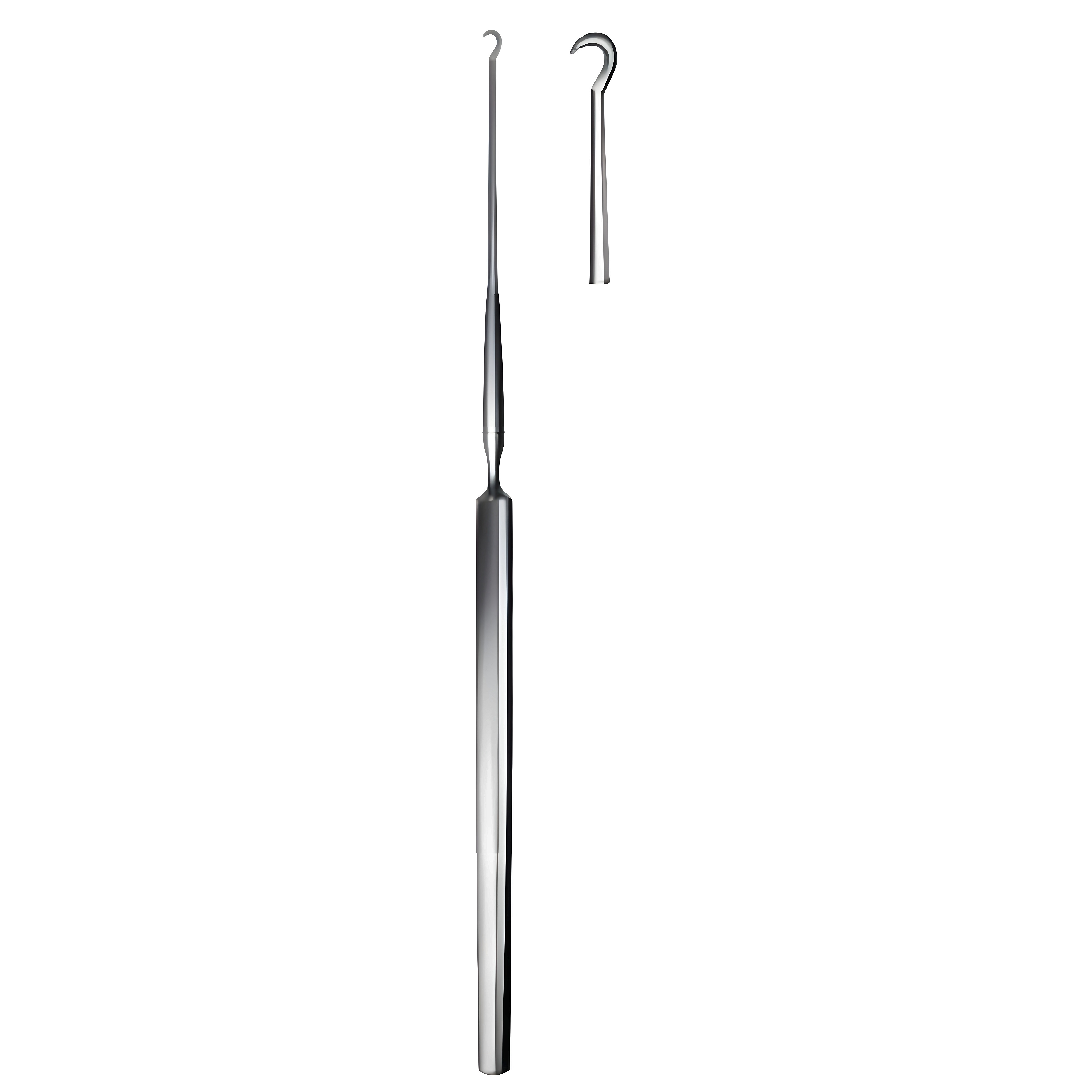 Hartmann ear hook str shaft sharp 16cm