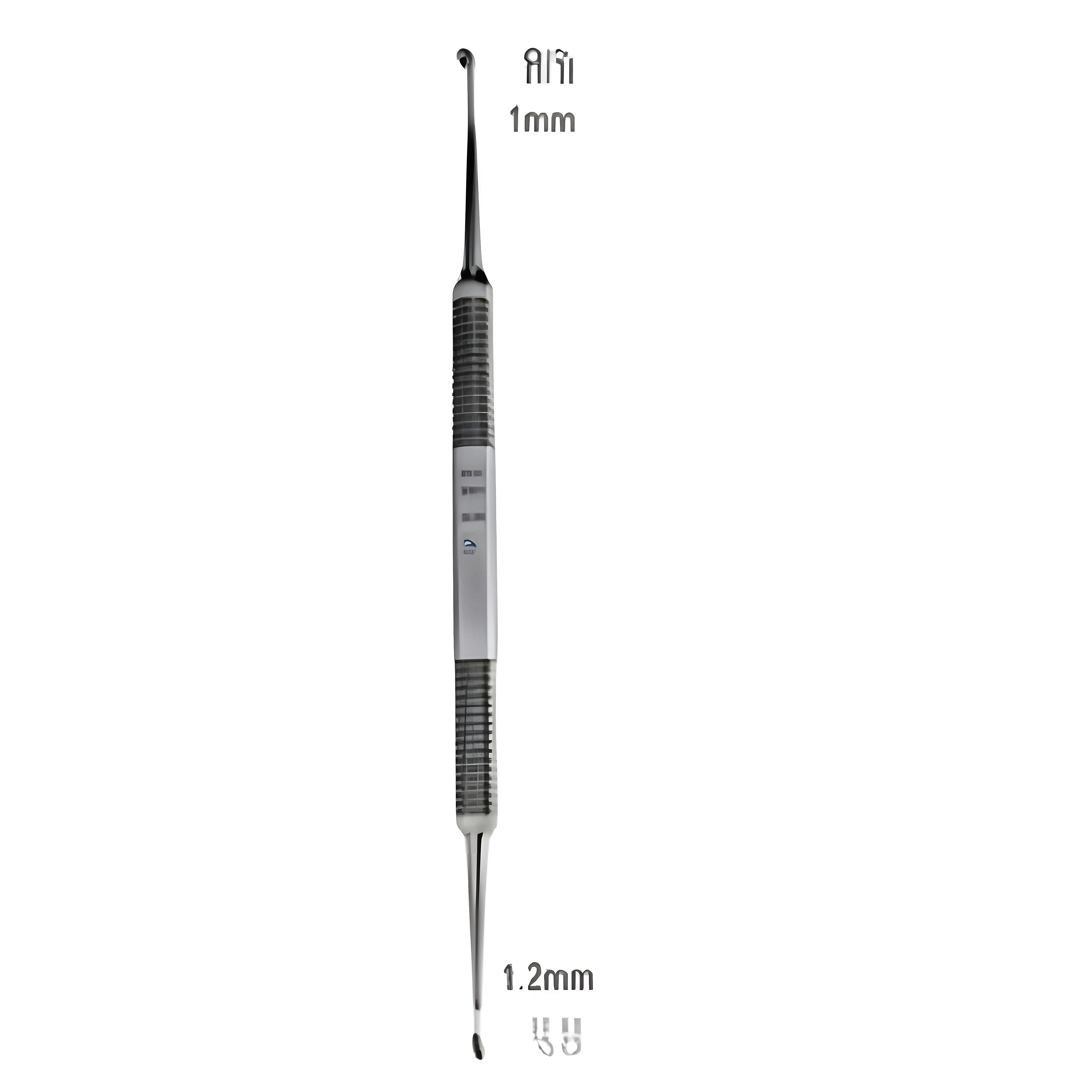 House Curette D/E 1.0/1.2mm (semi cvd) 18cm