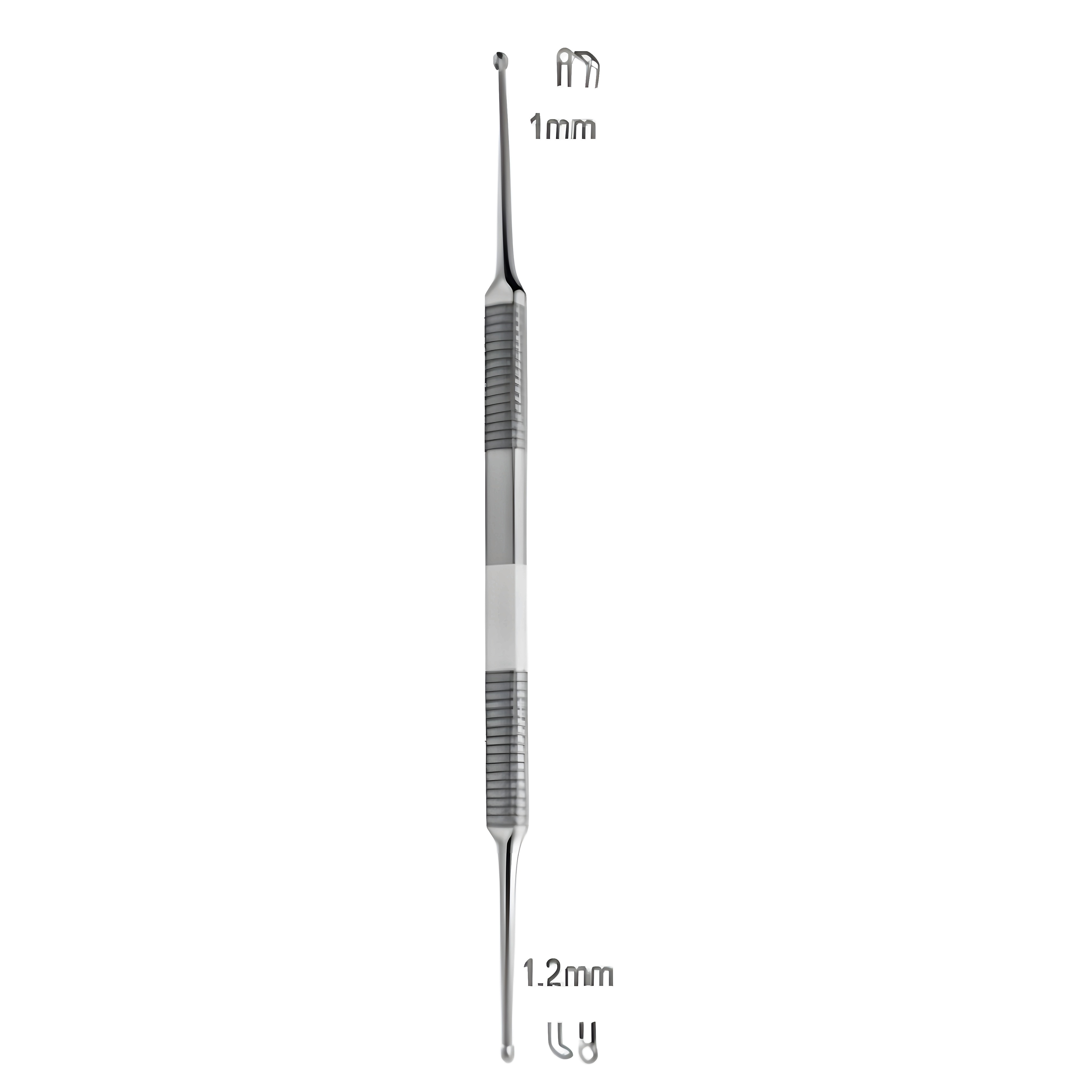 House Curette D/E 1.0/1.2mm (full cvd) 18cm