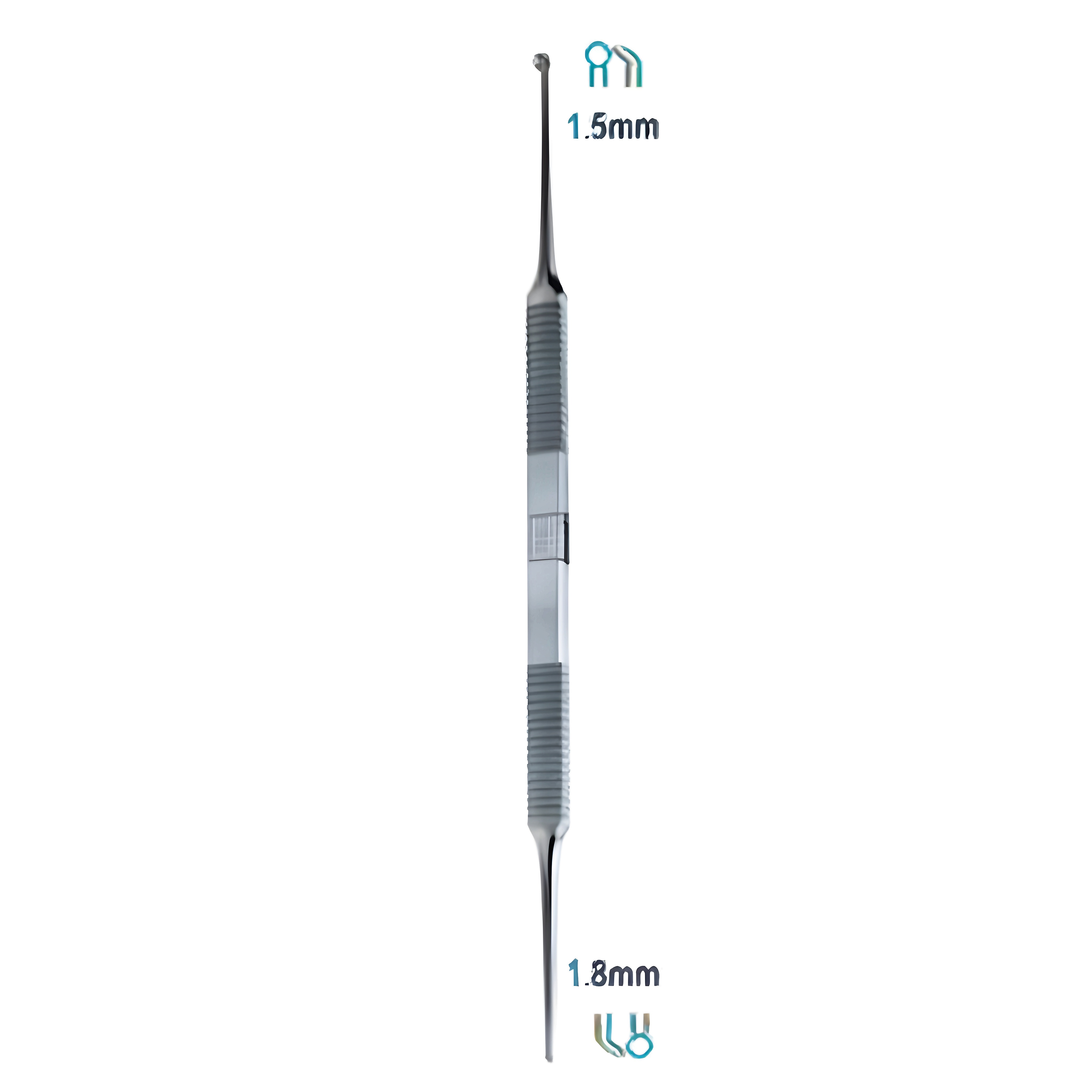House Curette D/E 1.5/1.8mm (full cvd) 18cm