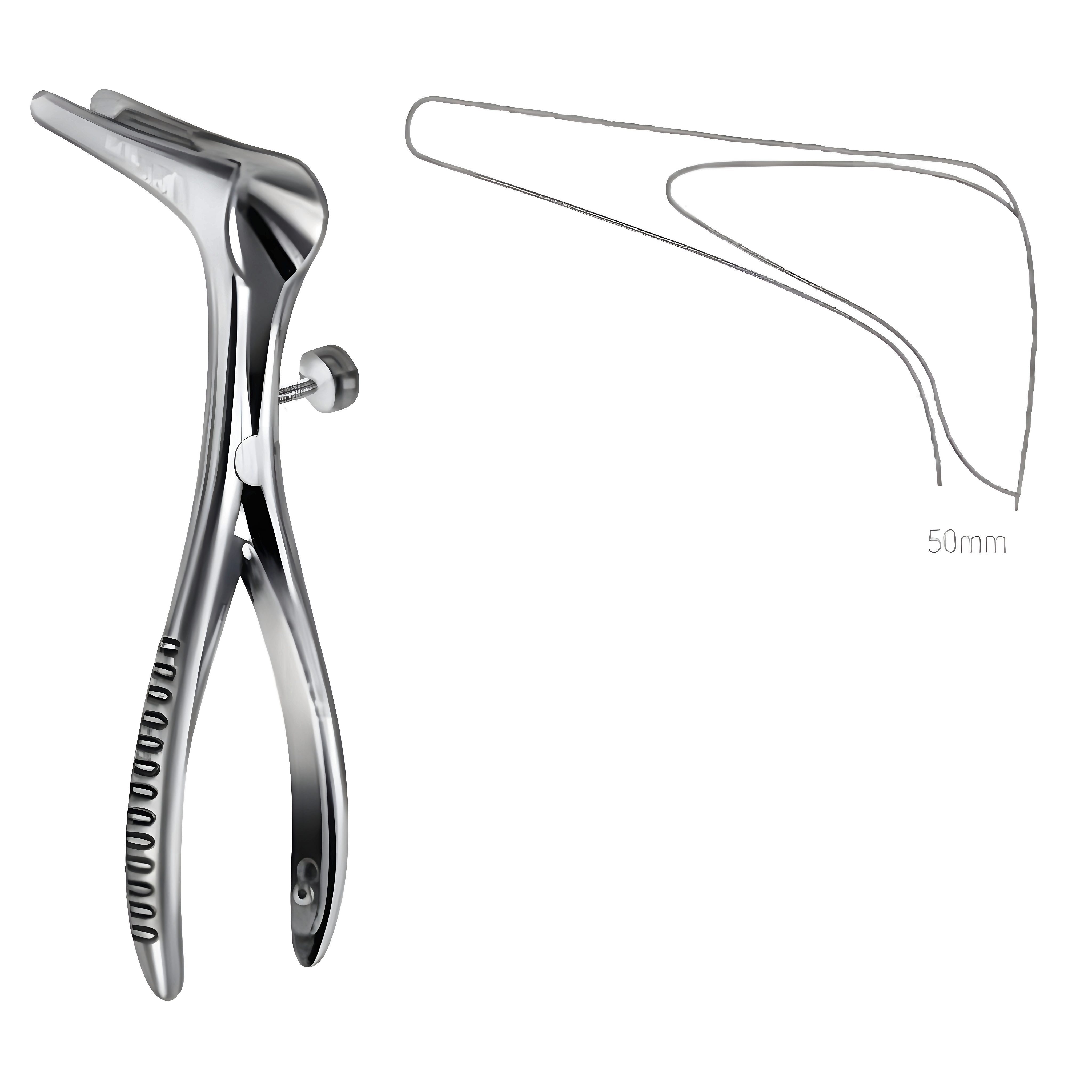 Cottle Nasal Speculum w/side screw 50mm 14cm