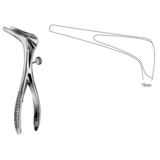 Cottle Nasal Speculum w/side screw 75mm 14cm