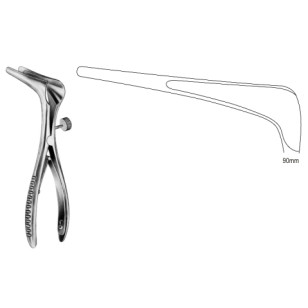 Cottle Nasal Speculum w/side screw 90mm 14cm