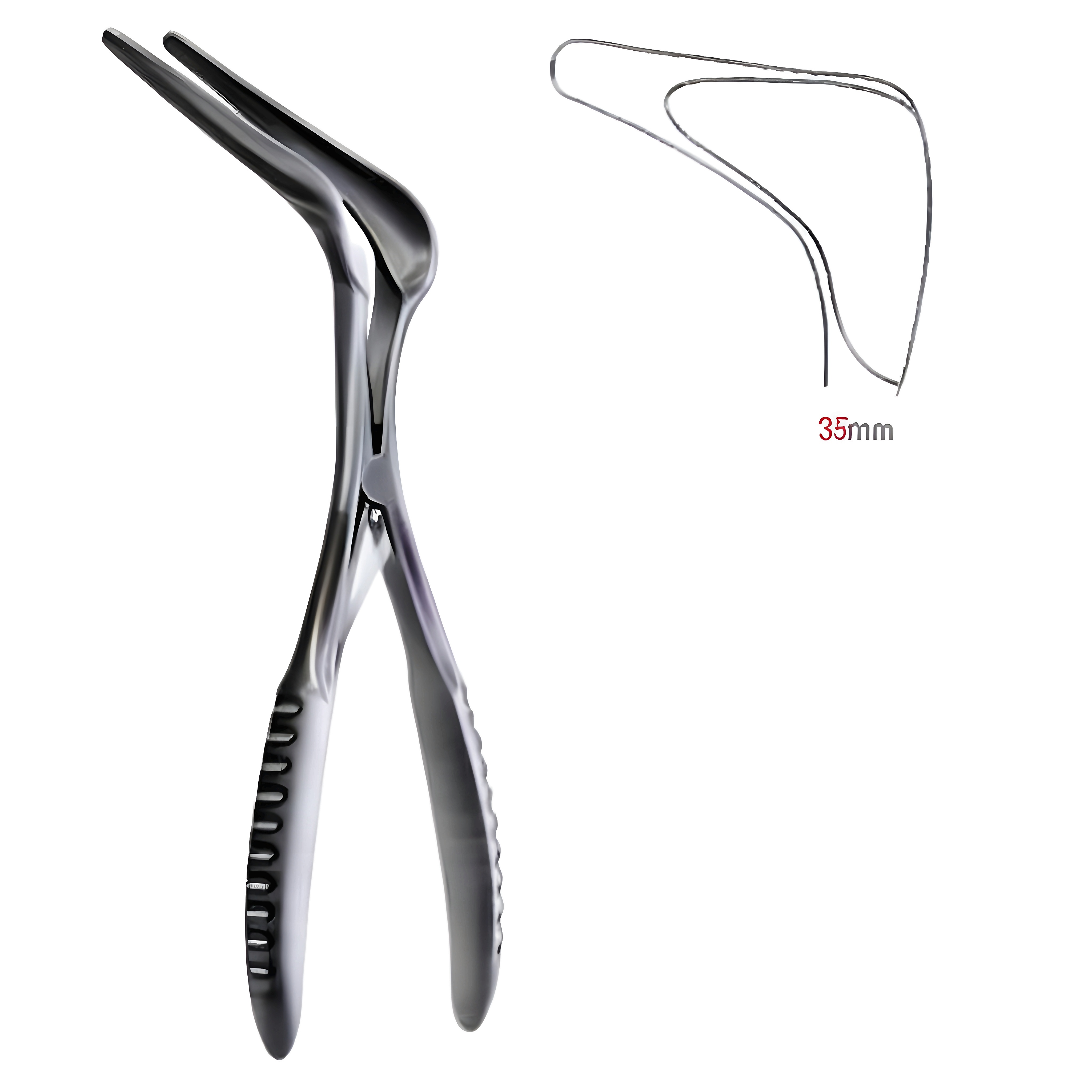Cottle Nasal Speculum black 35mm, 14cm