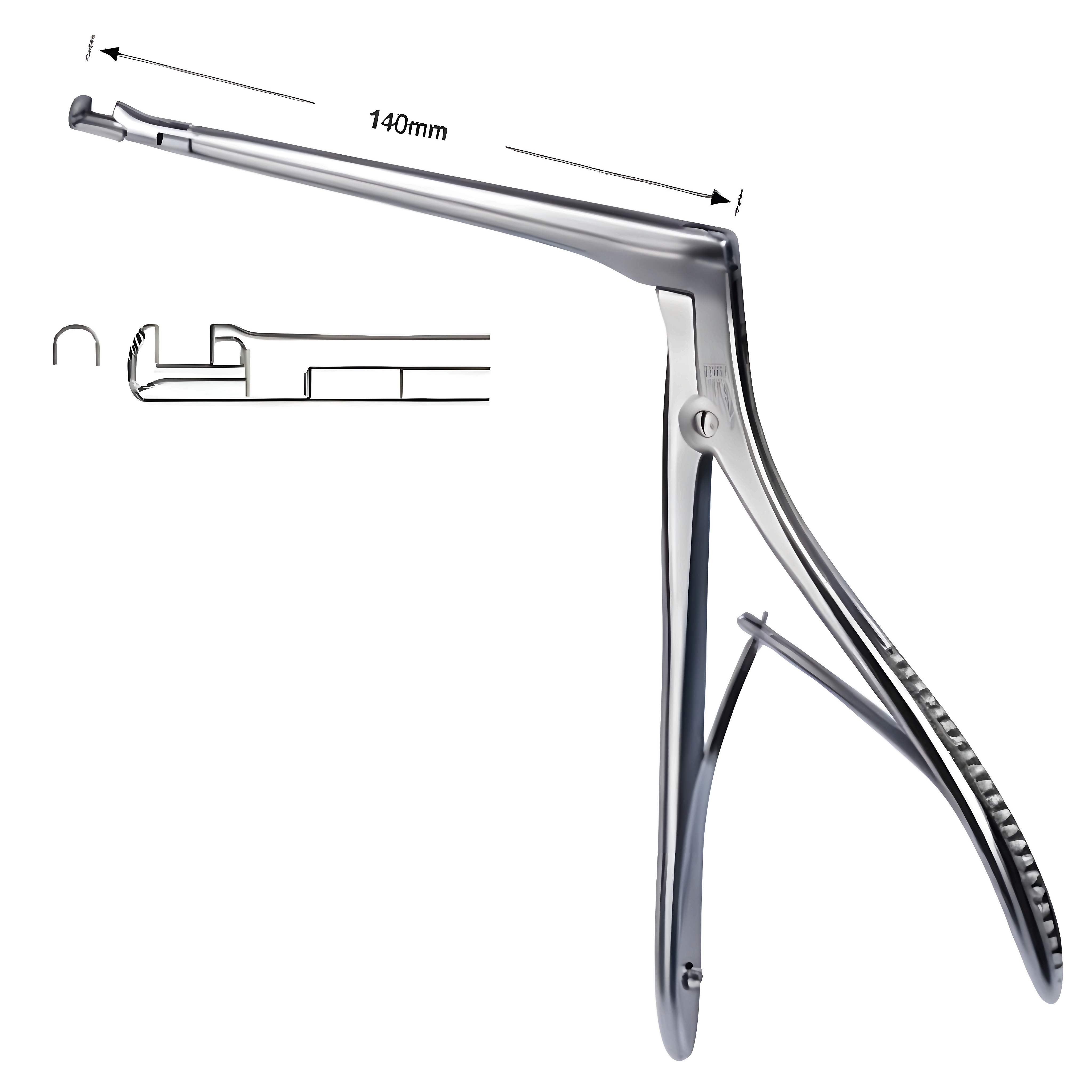 Hajek Sphenoid Punch up 4x4mm, shaft 14cm