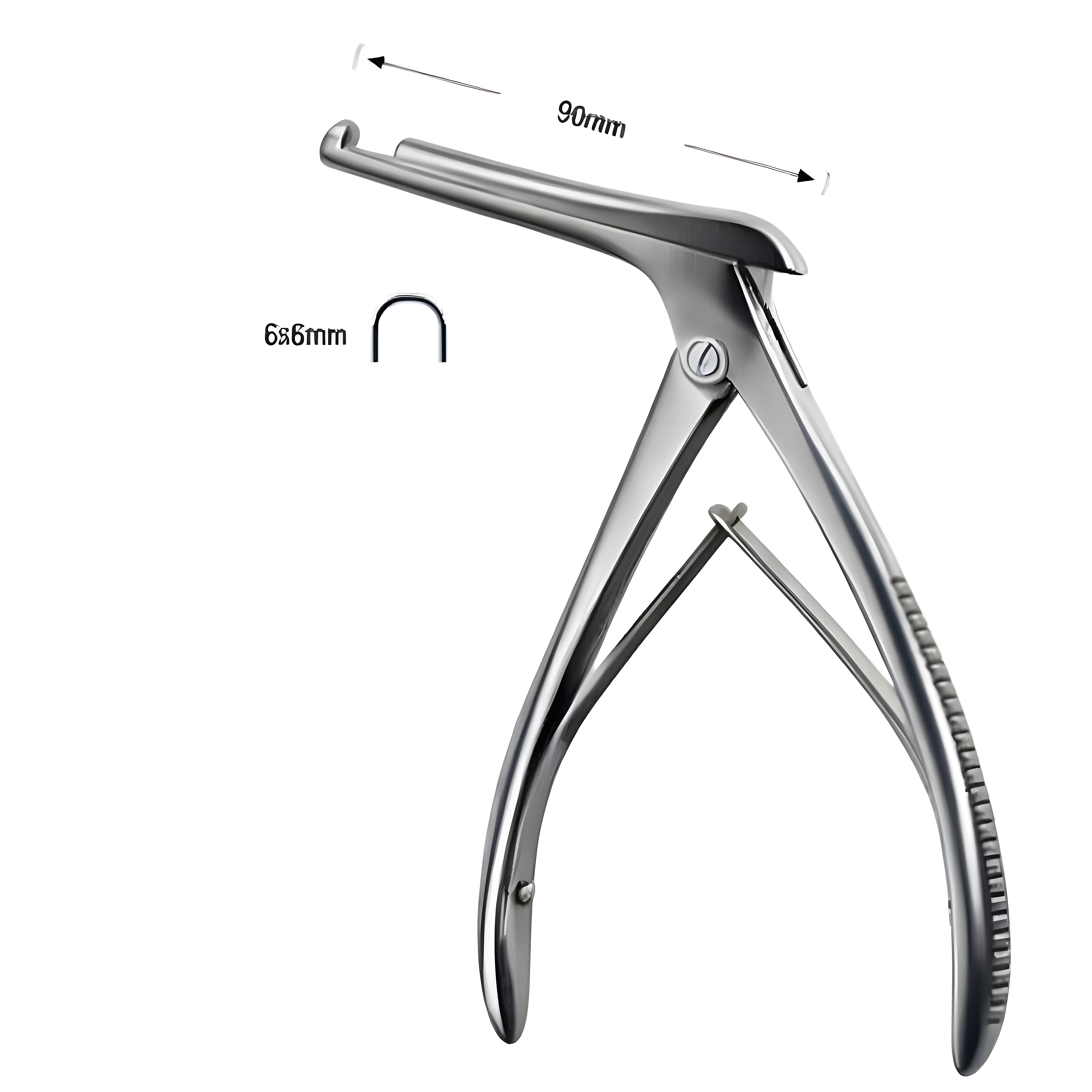 Kerrison Antrum Punch 6x6mm, shaft 85mm, 20cm