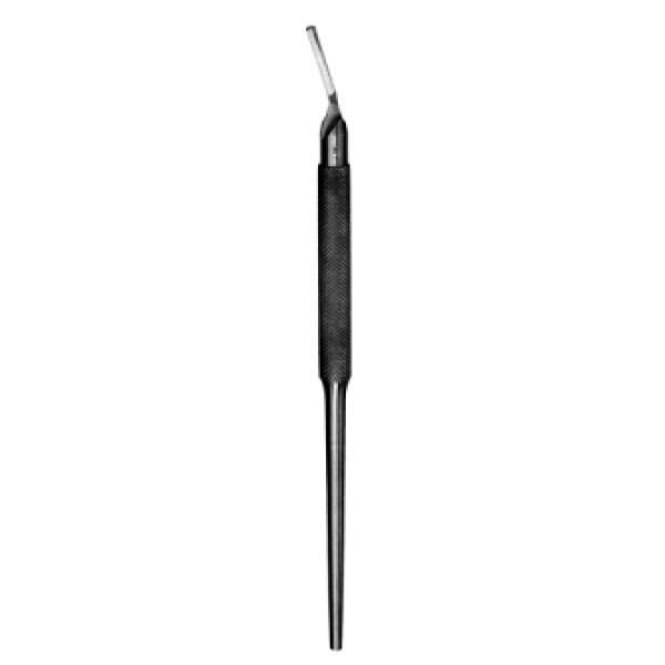 Scalpel Handle angled round handle #3, 14.5cm