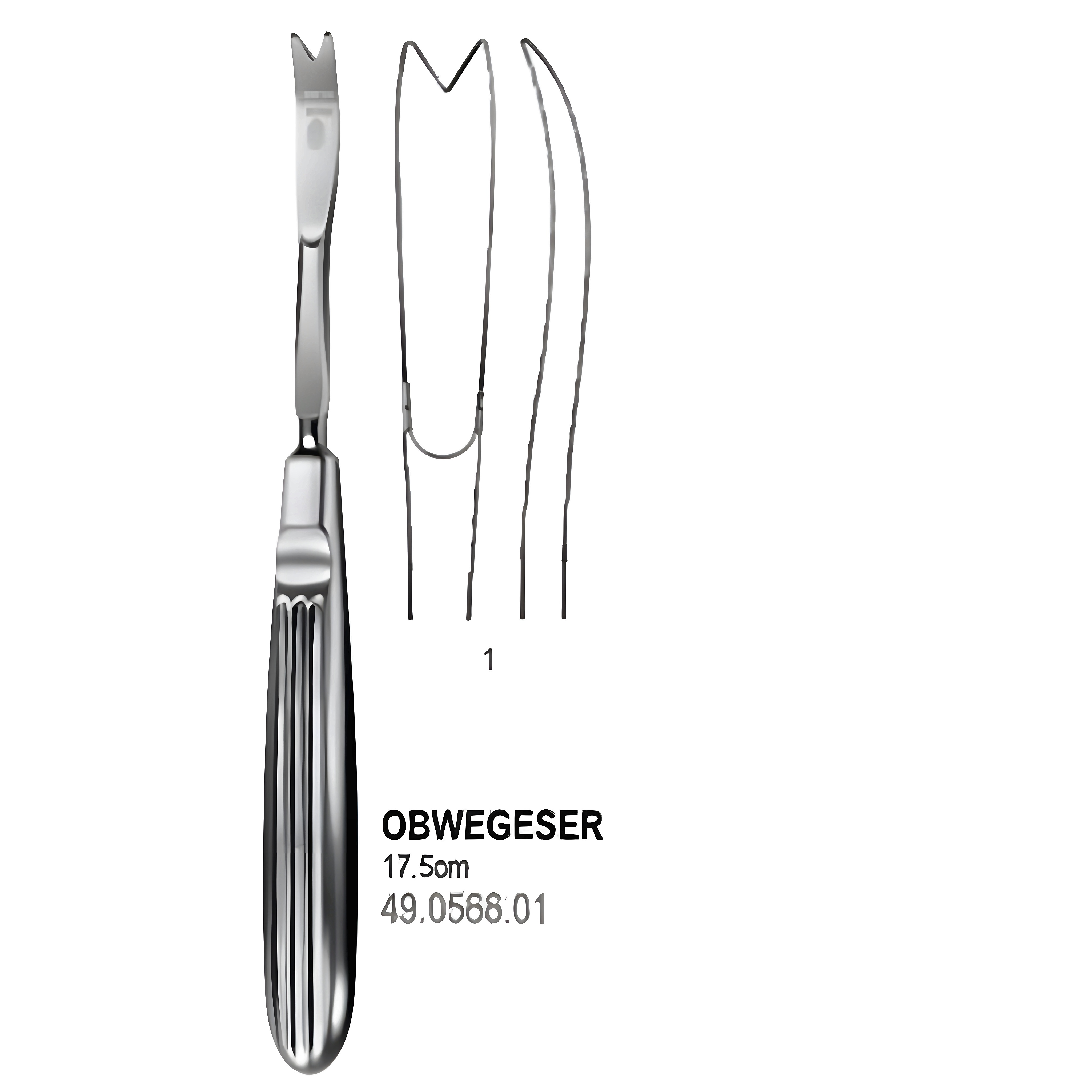 Obwegeser Periosteal Elevator 17.5cm Fig.1