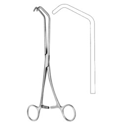 Lurz Ureter Clamp dbl. angled jaws 21cm
