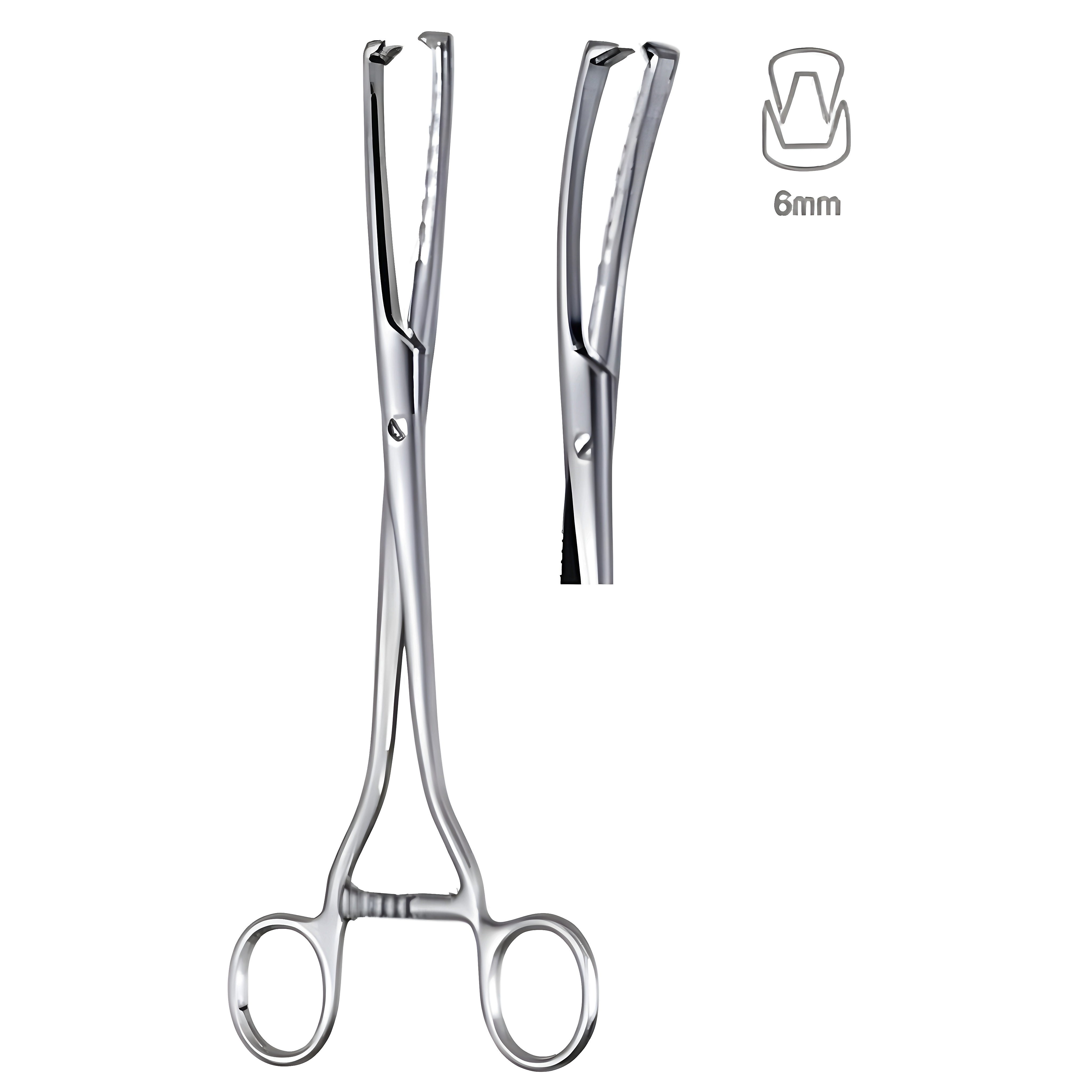 Museux Vulsellum Fcps str S/J 6mm, 24cm