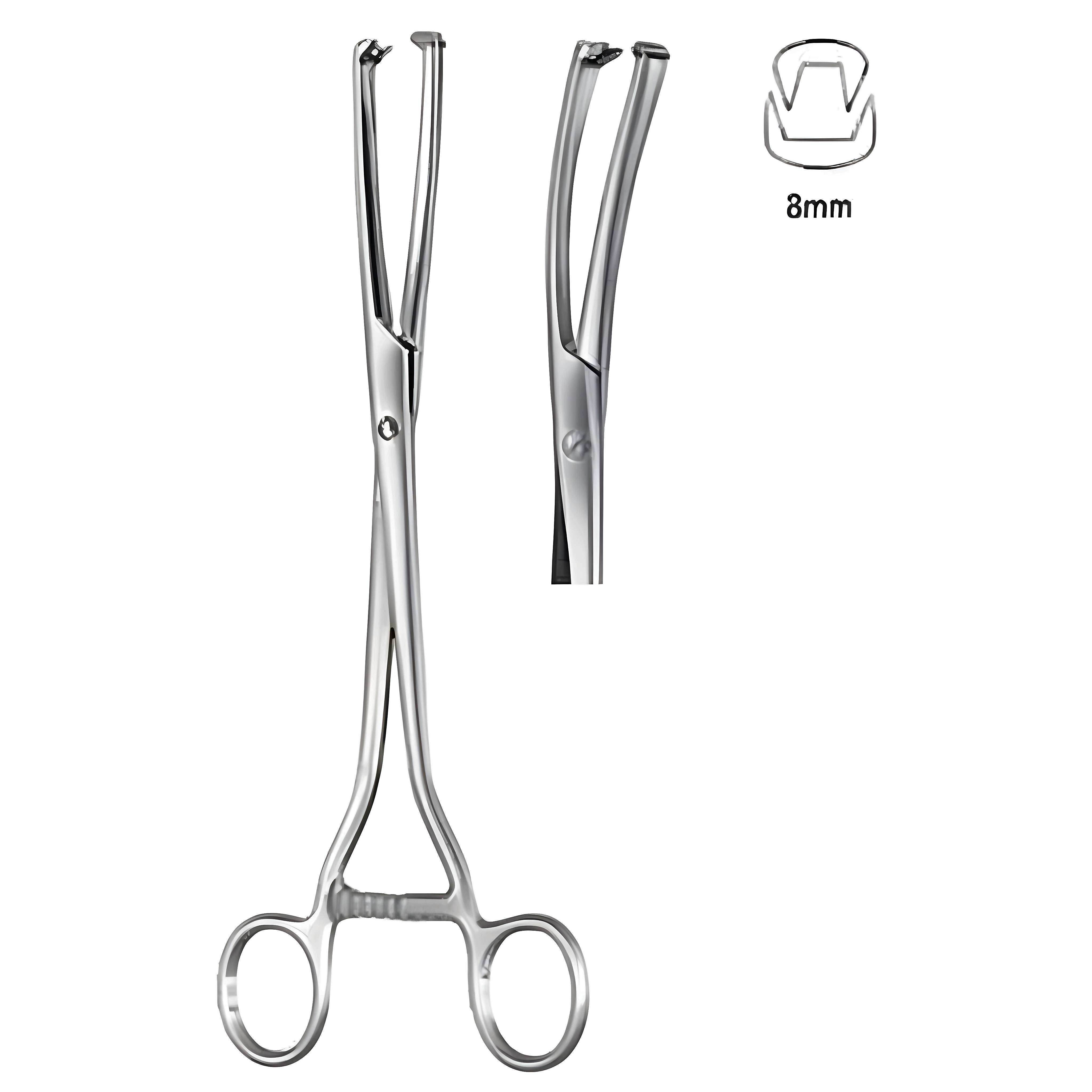 Museux Vulsellum Fcps str S/J 8mm, 24cm