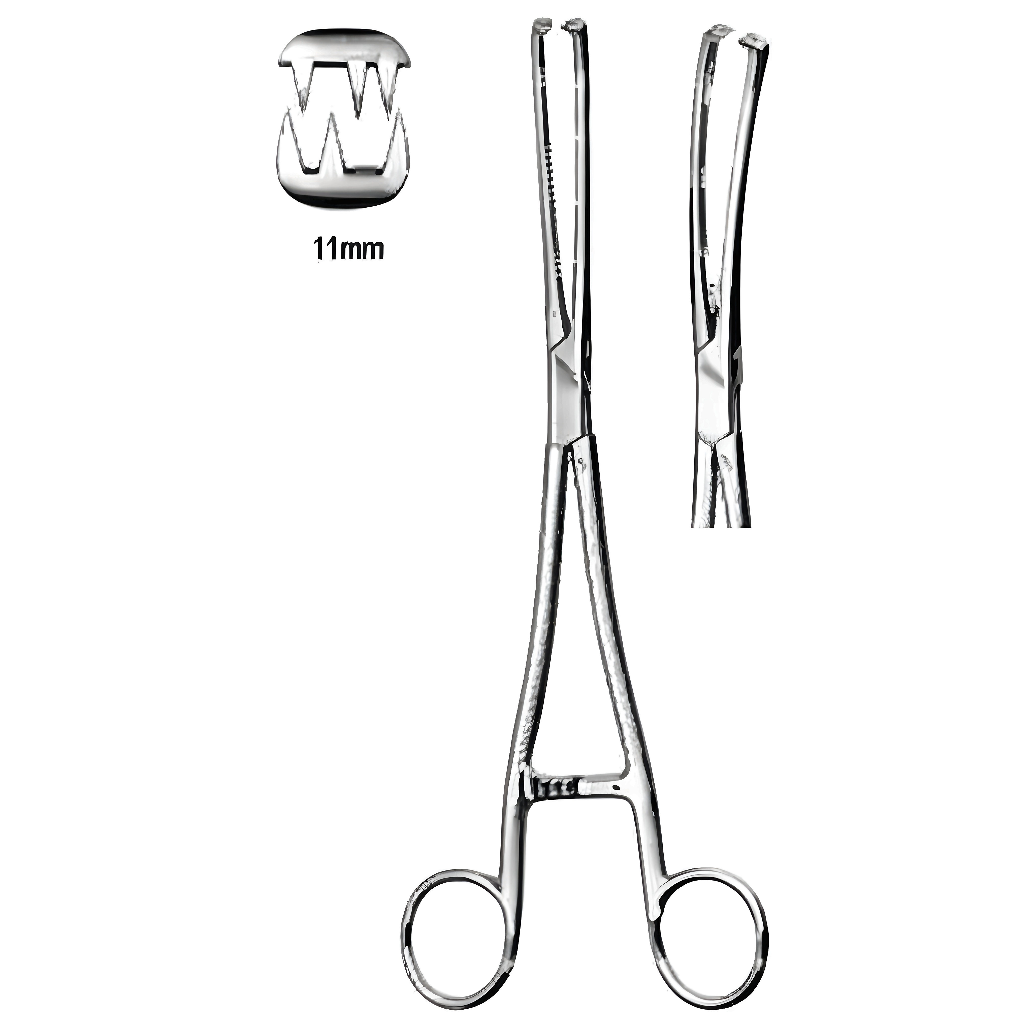 Museux Vulsellum Fcps cvd B/J 3x3T 11mm, 26cm
