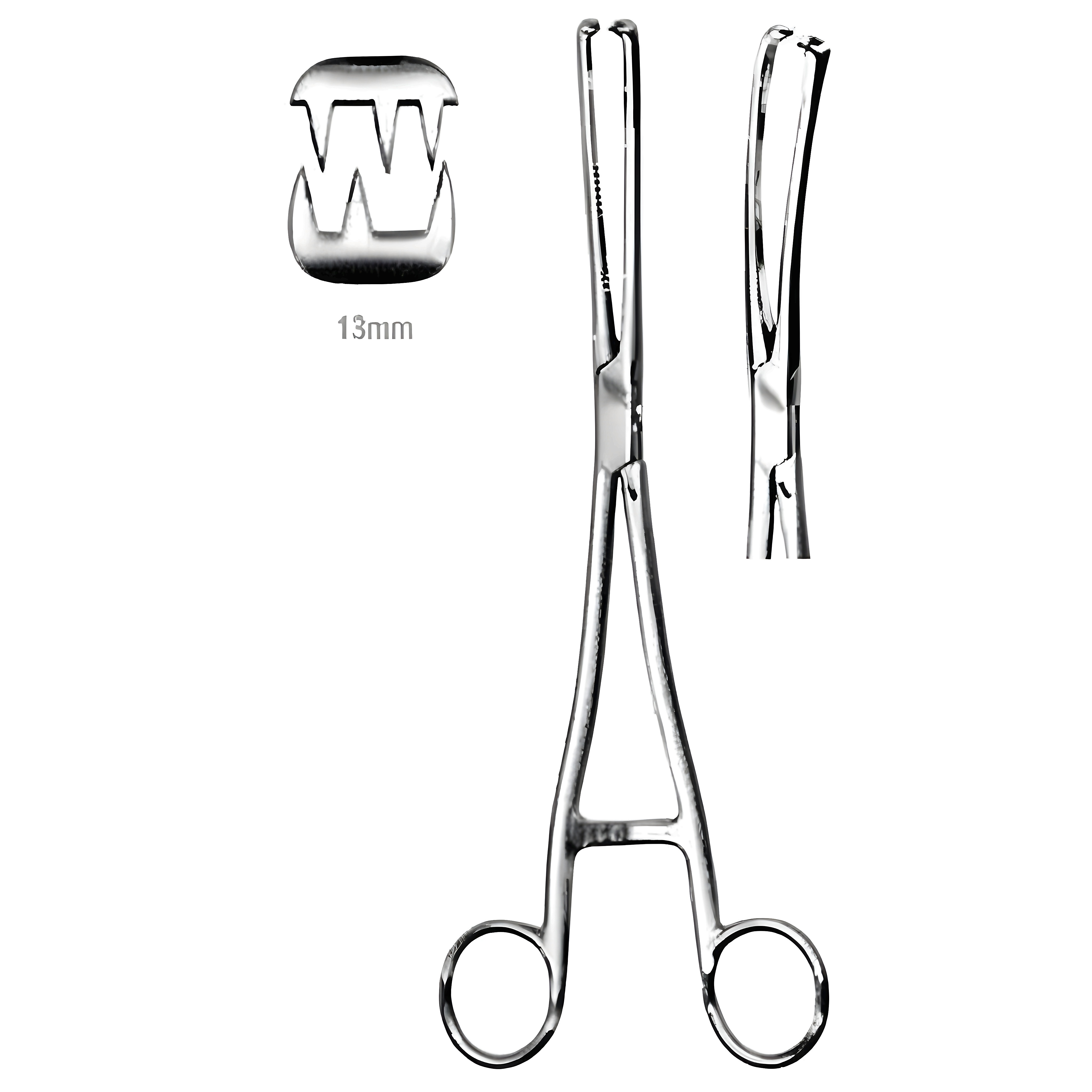 Museux Vulsellum Fcps cvd B/J 3x3T 13mm, 26cm