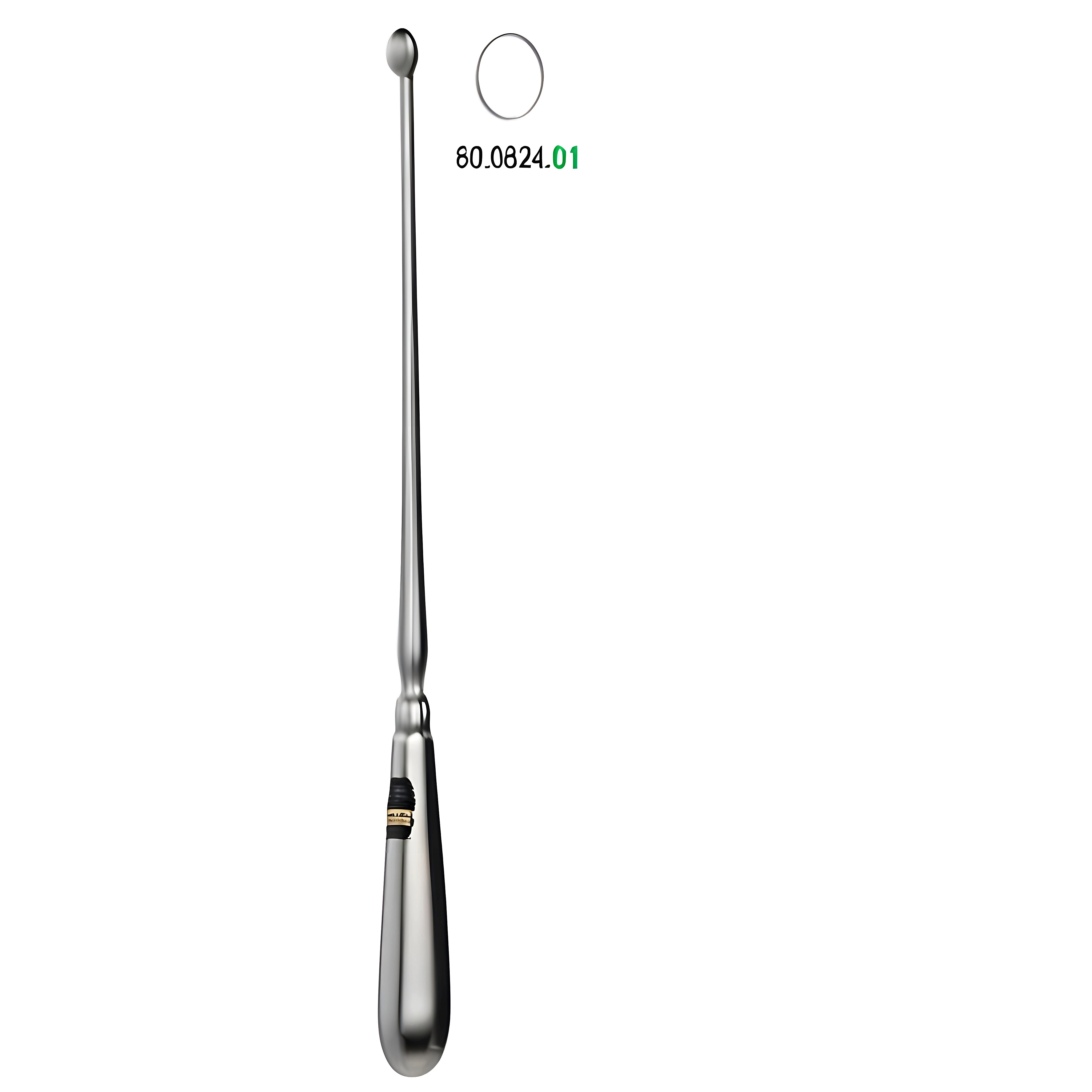Schroeder Uterine Scoop sharp 6.8mm, 30cm