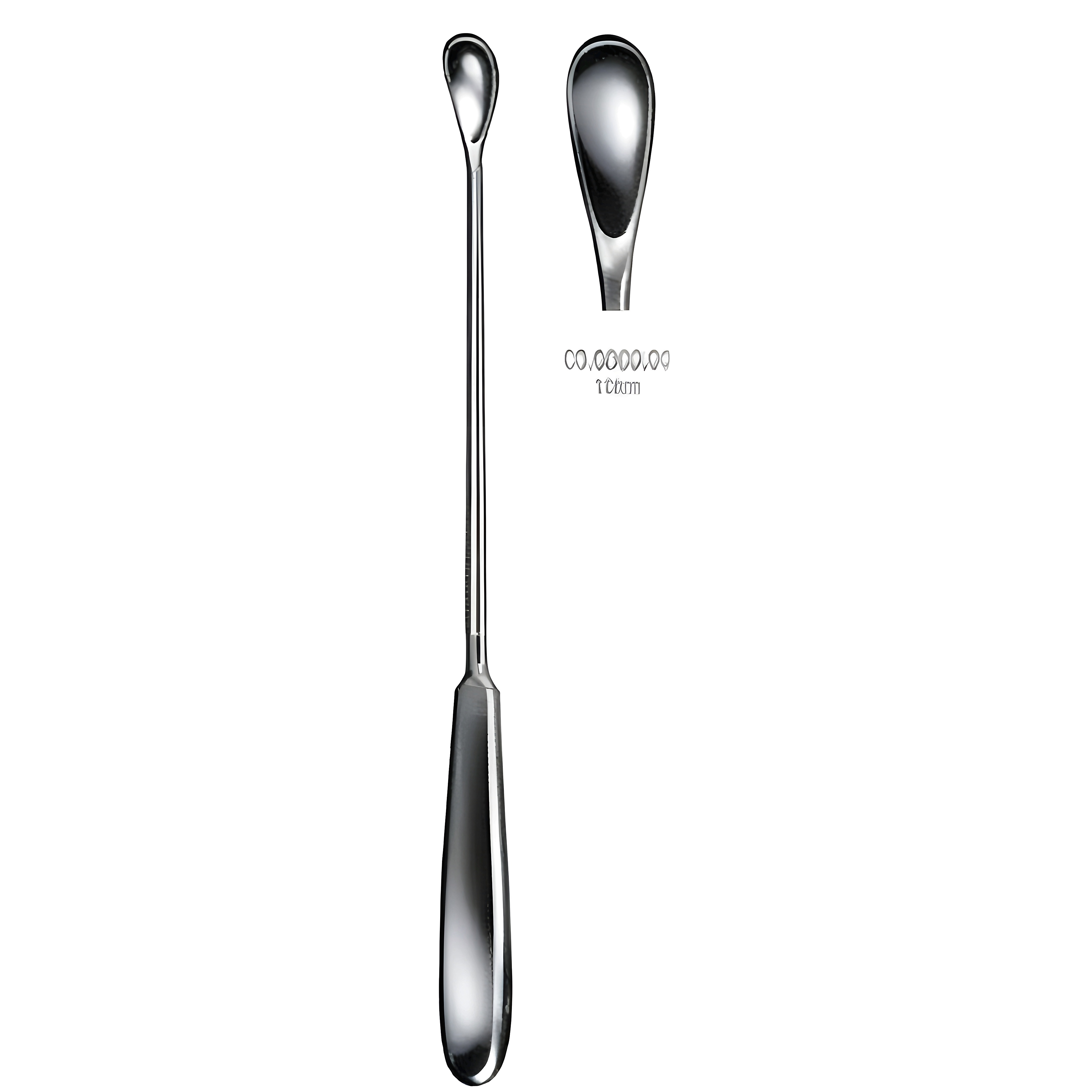 Gourdet Uterine spoon blunt 12mm, 28cm