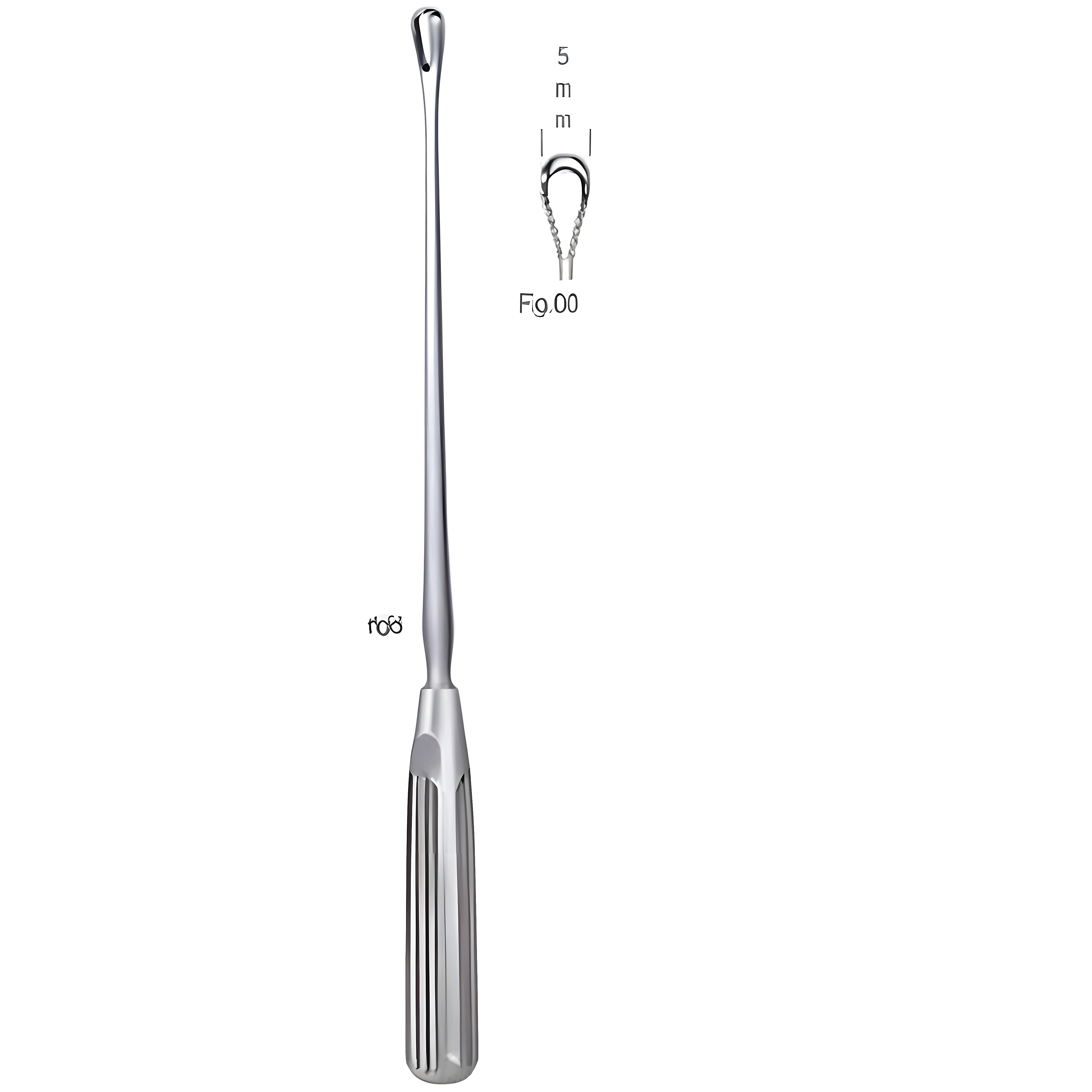 Sims Uterine Curette rig. bl 5mm 31cm Fig.00
